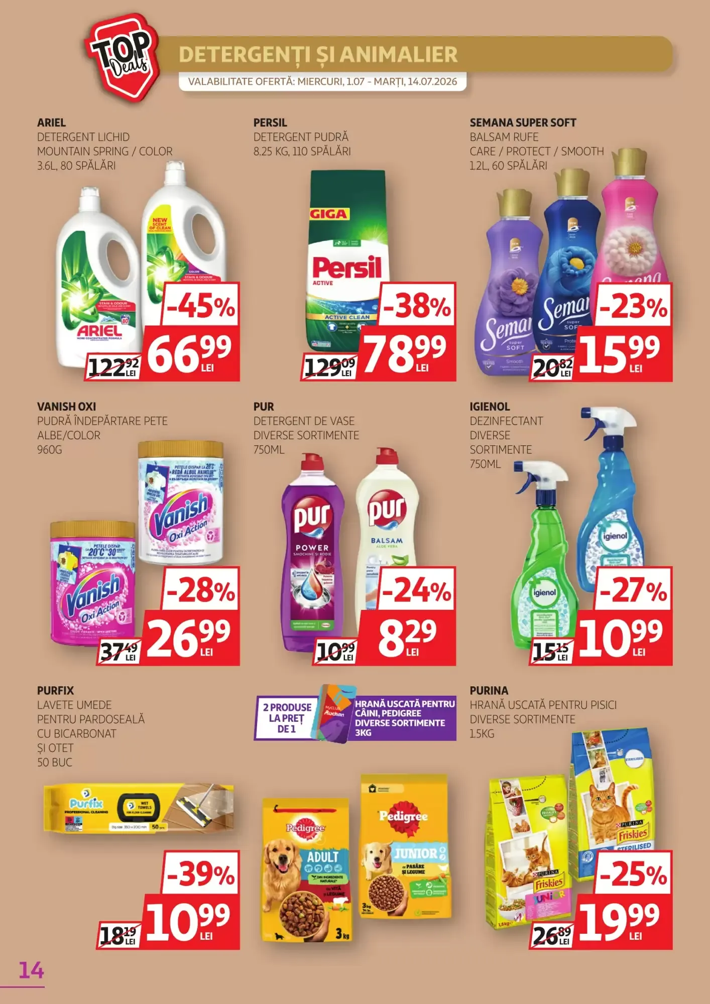 Catalog Catalog Auchan de la 1 iulie până la 14 iulie 2026 - Revista Pagina 14