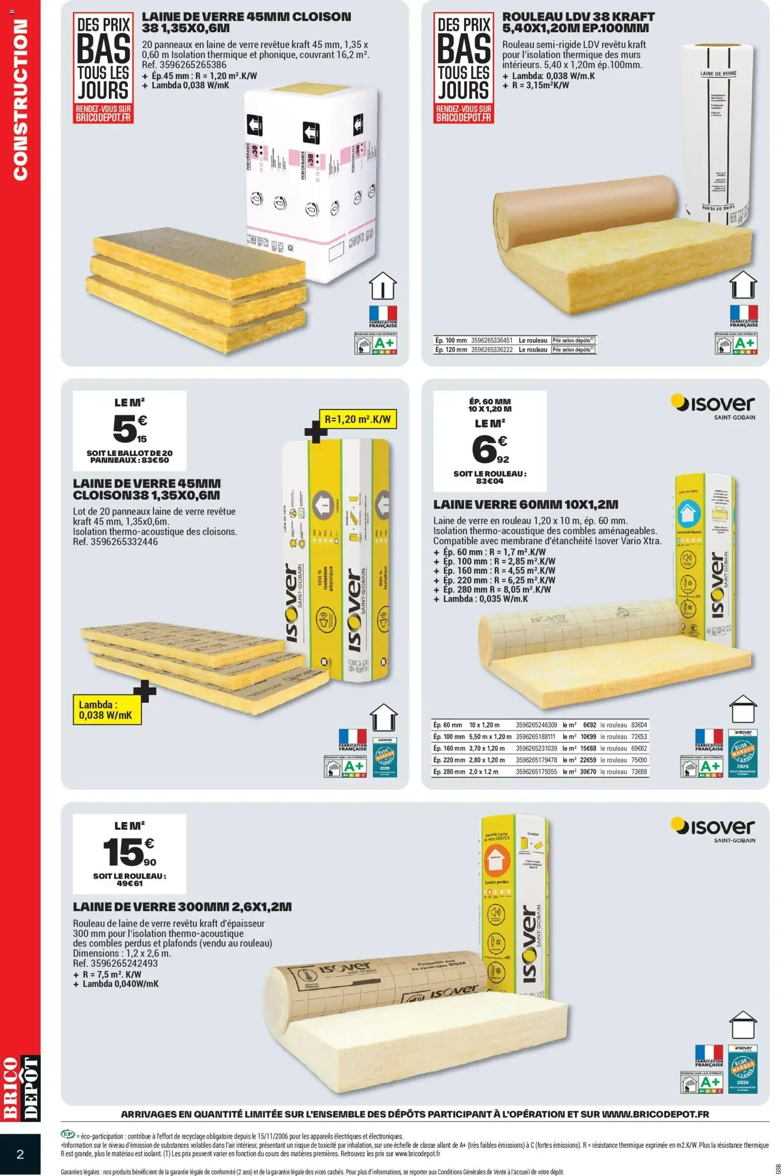 Prix Dépôt Spécial Chauffage Isolation du 9 octobre au 22 octobre 2026 - Catalogue page 2