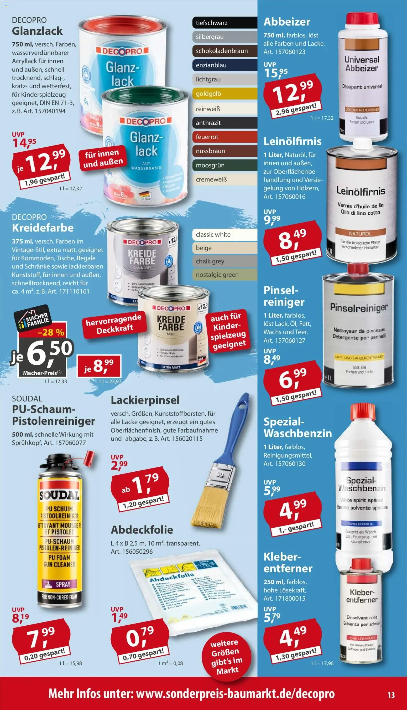 Sonderpreis Baumarkt Prospekt von 26. September bis 2. Oktober 2026 - Prospekt seite 13