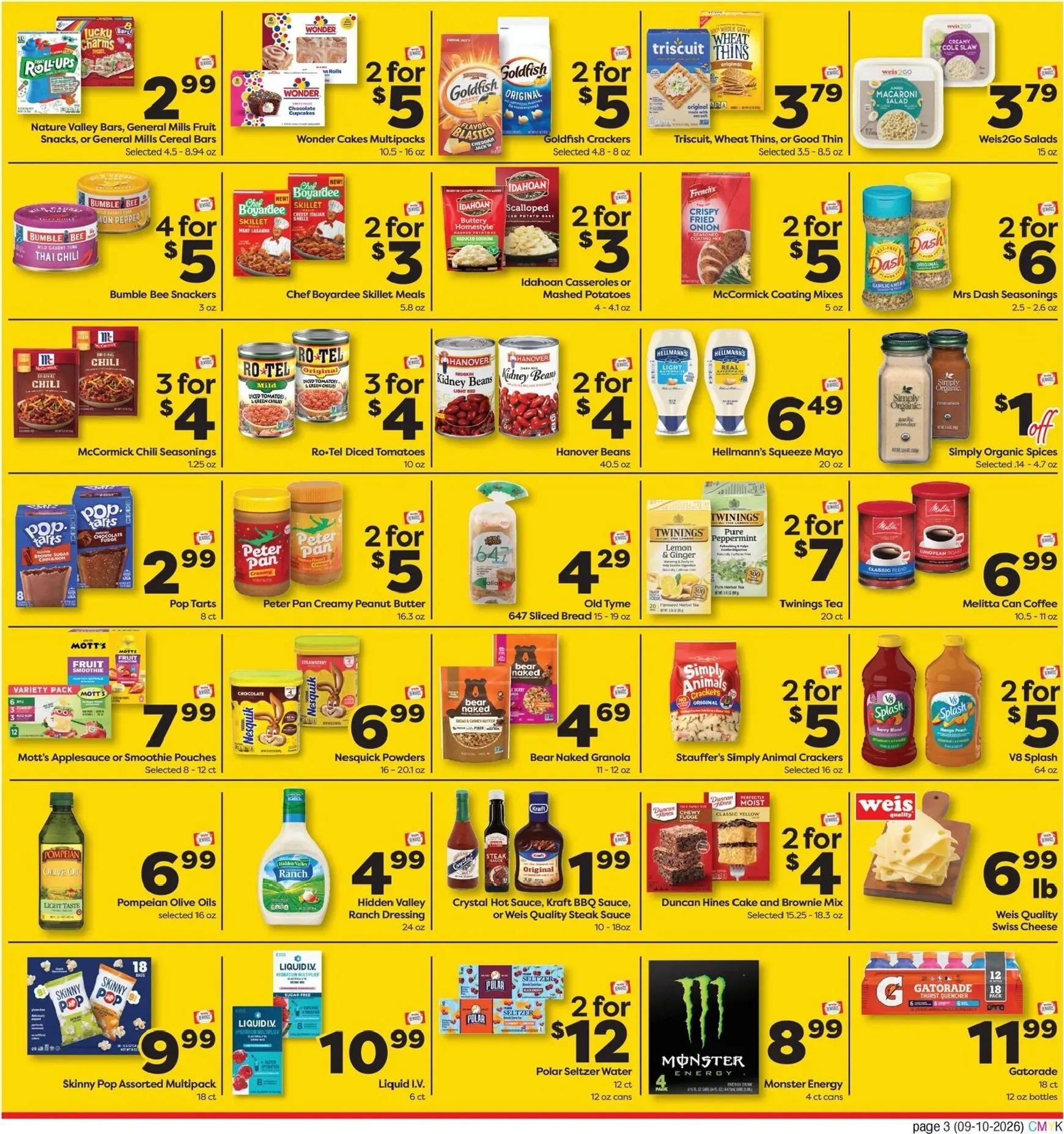 Weekly ad Current Weis Markets - Extended Savings leaflet valid from Thursday 09/10/2026 to Wednesday 09/30/2026 from September 10 to September 30 2026 - Page 3
