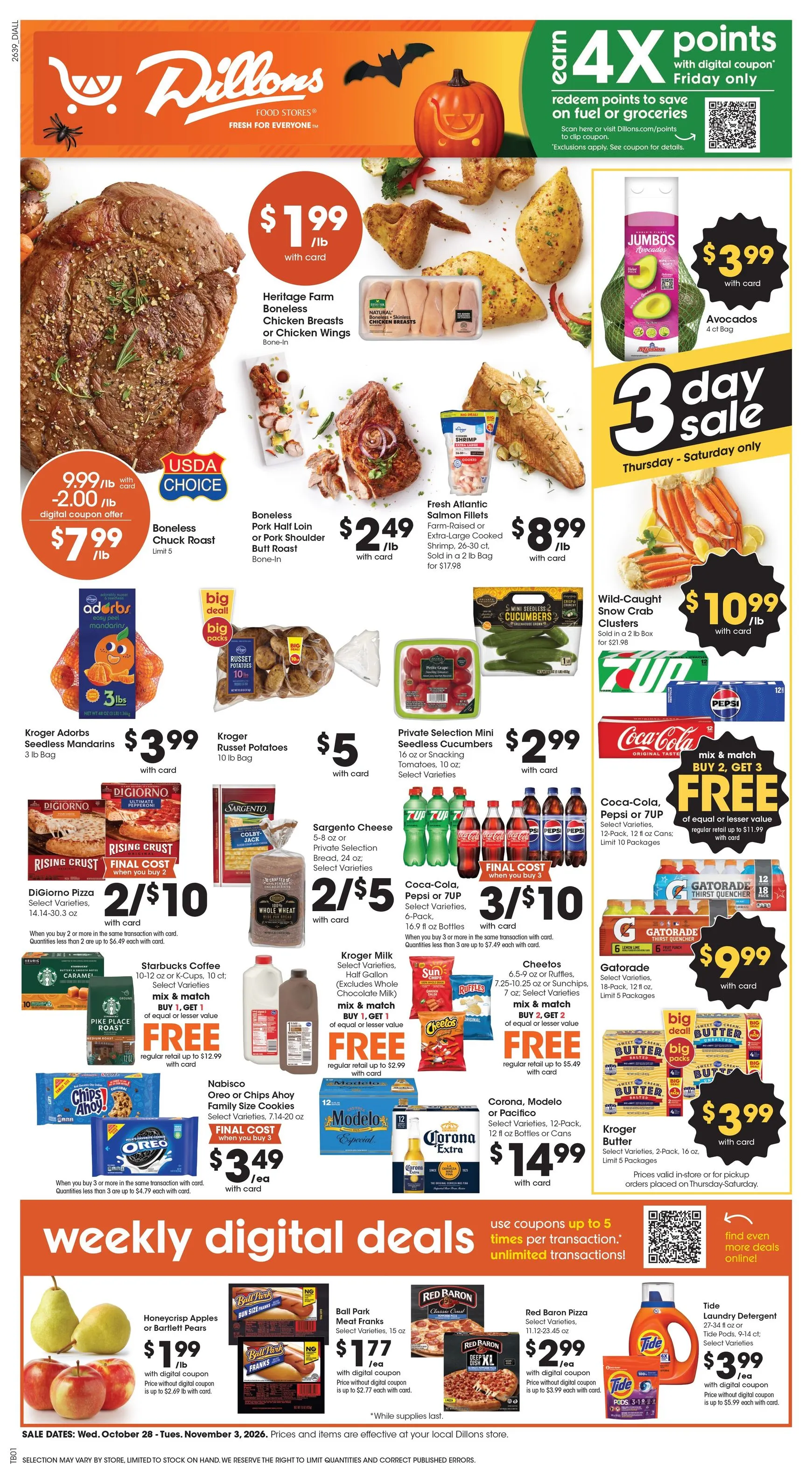 Current Dillons leaflet valid from Wednesday 10/28/2026 to Tuesday 11/03/2026