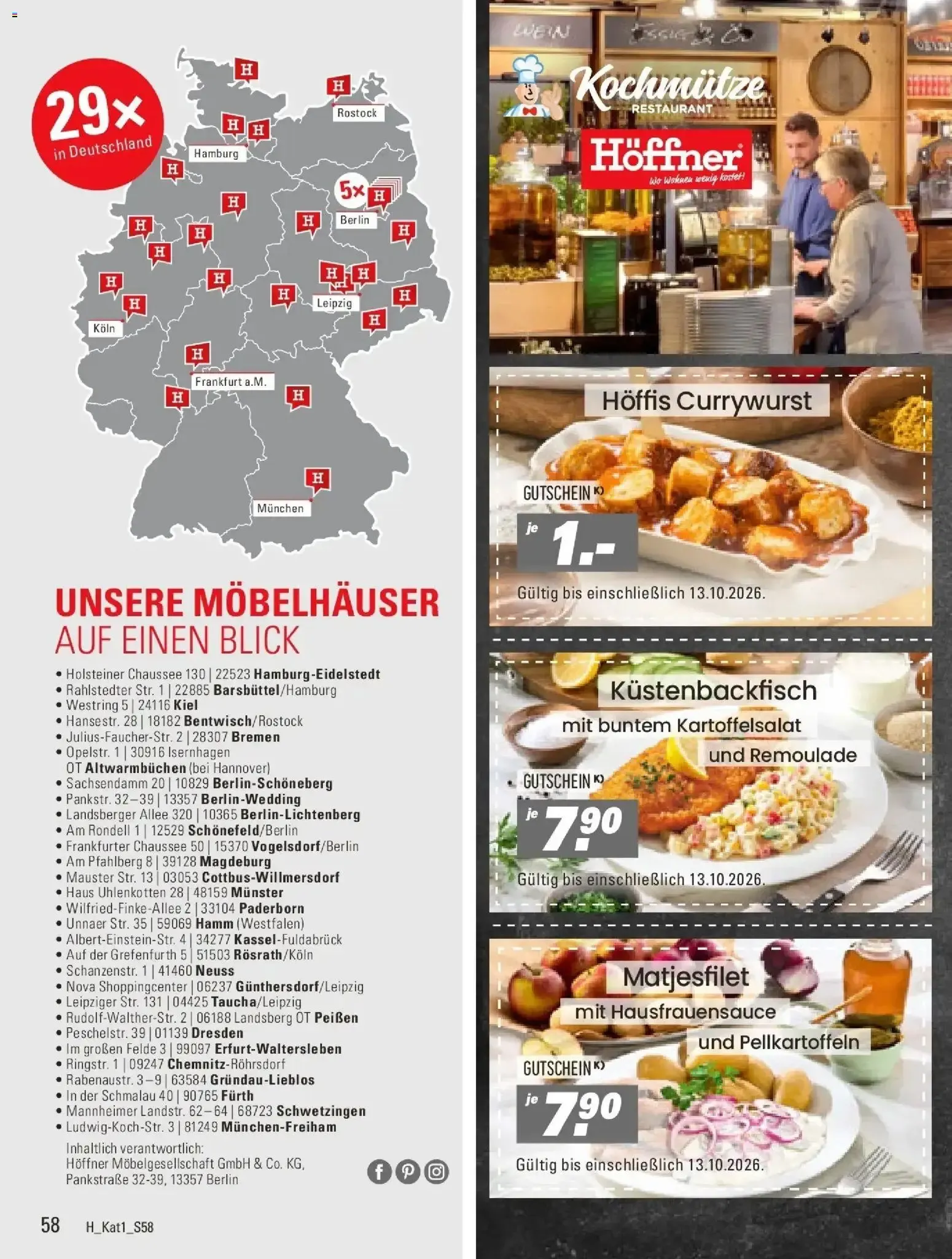 Höffner – IMMER BESSER! von 28. September bis 13. Oktober 2026 - Prospekt seite 58