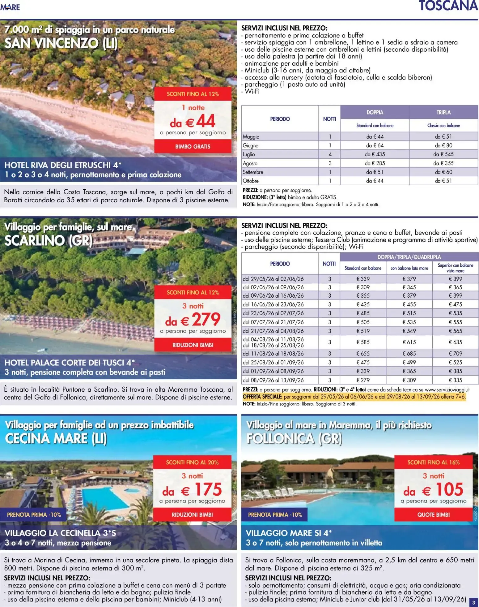 UN MARE DI OFFERTE: MARE, MONTAGNA, ENTROTERRA, TOUR, PACCHETTI VACANZA E CROCIERE da 10 aprile a 30 settembre di 2026 - Pagina del volantino 3