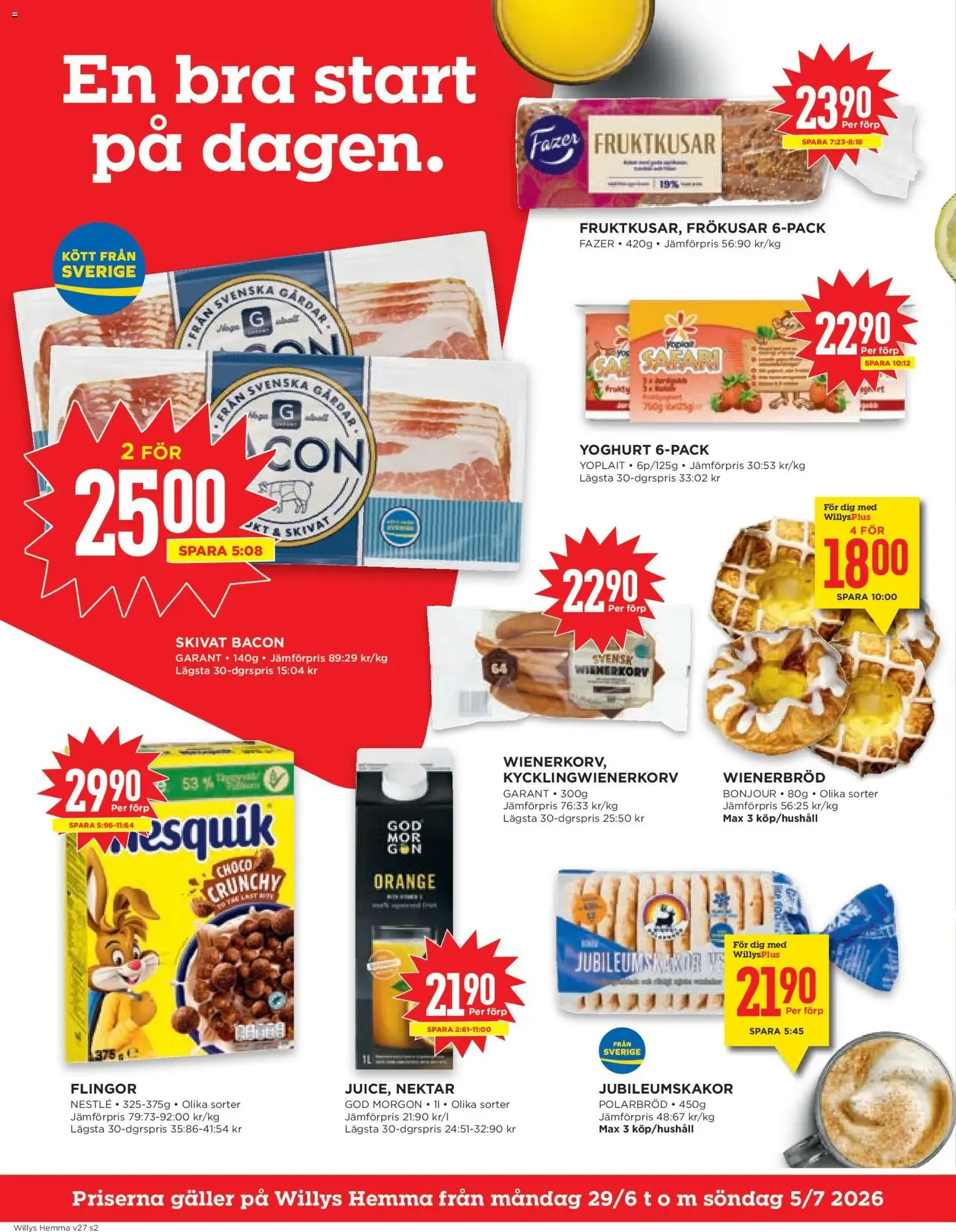 Willys erbjudanden Hemma från 29/06/2026 - 05/07/2026 > Reklamblad nuvarande rabatter från 29 juni till 5 juli 2026 - Reklamblad sidor 2