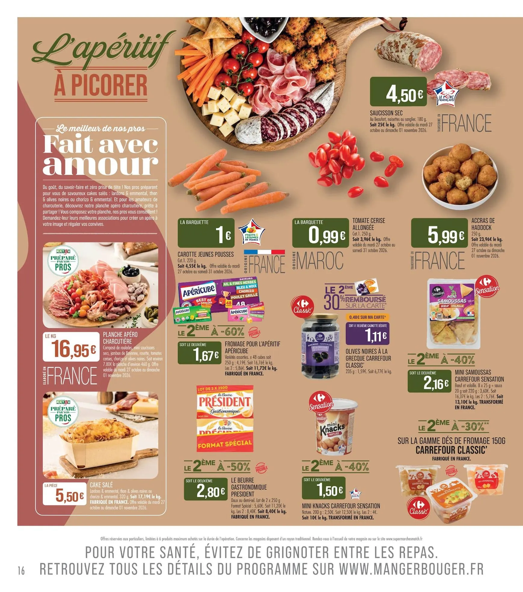 Prospectus Match - La Match Mania valide du du mardi 27/10/2026 au du dimanche 08/11/2026 du 27 octobre au 8 novembre 2026 - Catalogue page 16
