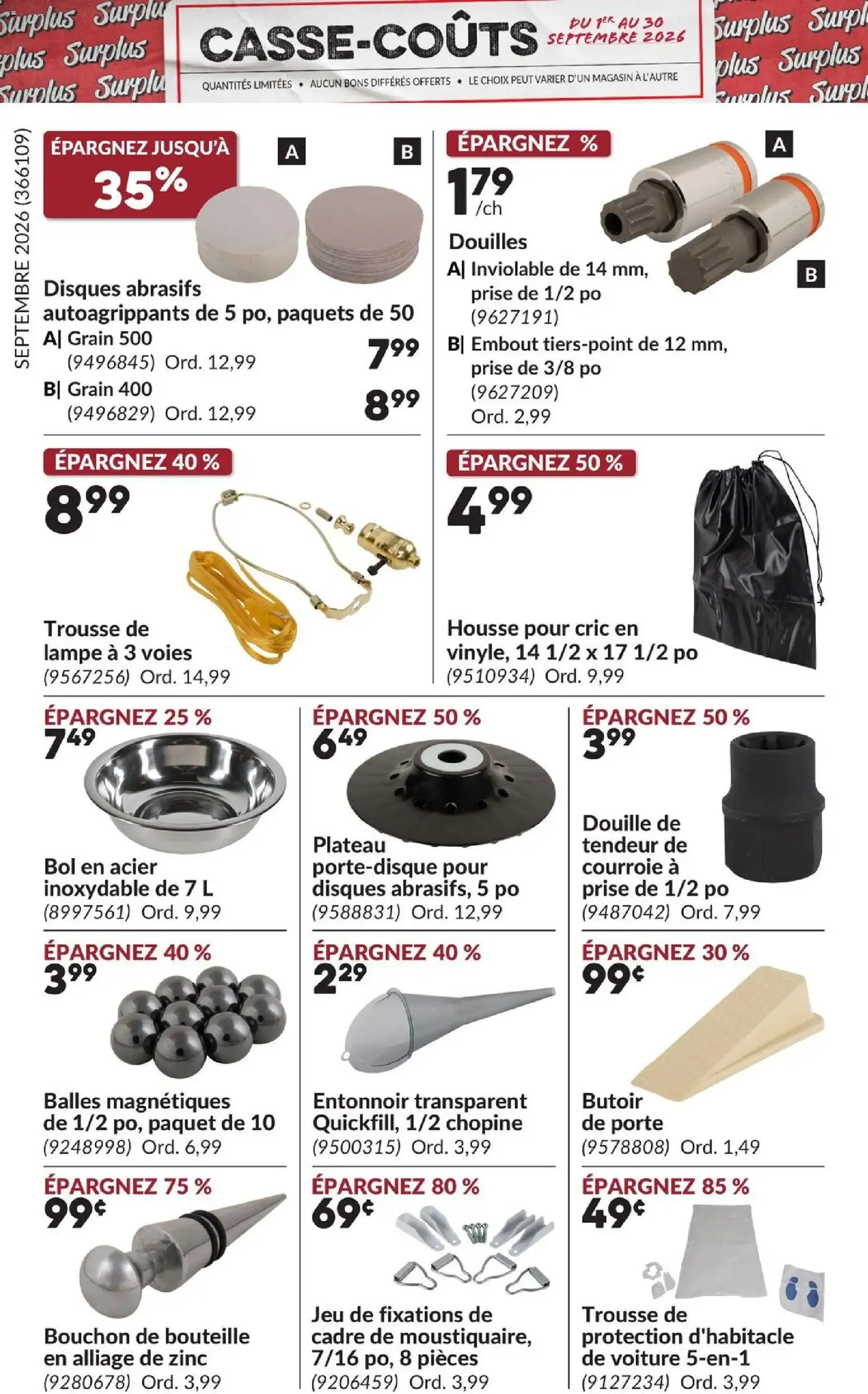 Princess Auto Casse-Coûts from September 1 to September 30 2026 - flyer page 20