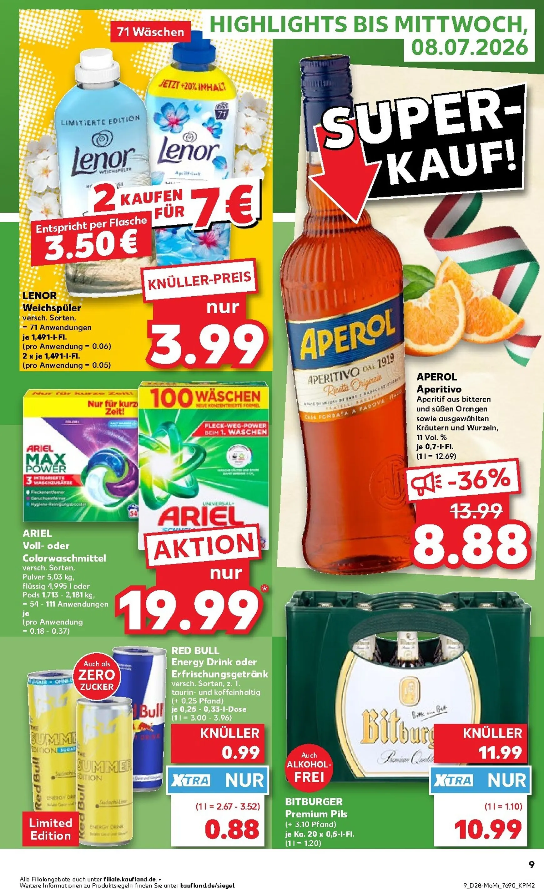 Kaufland - Angebote ab Montag Prospekt nächste Woche – von Montag 06.07.2026 bis Mittwoch 08.07.2026 von 6. Juli bis 8. Juli 2026 - Prospekt seite 9