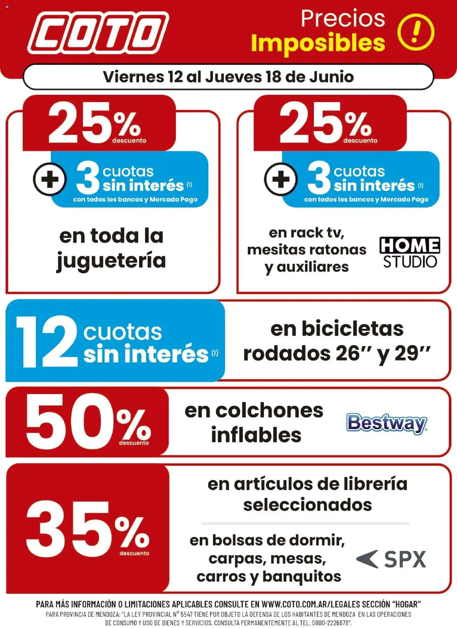 Ofertas de COTO Precios Imposibles - Descuentos 12 de junio al 18 de junio 2026 - Página 1 del catálogo