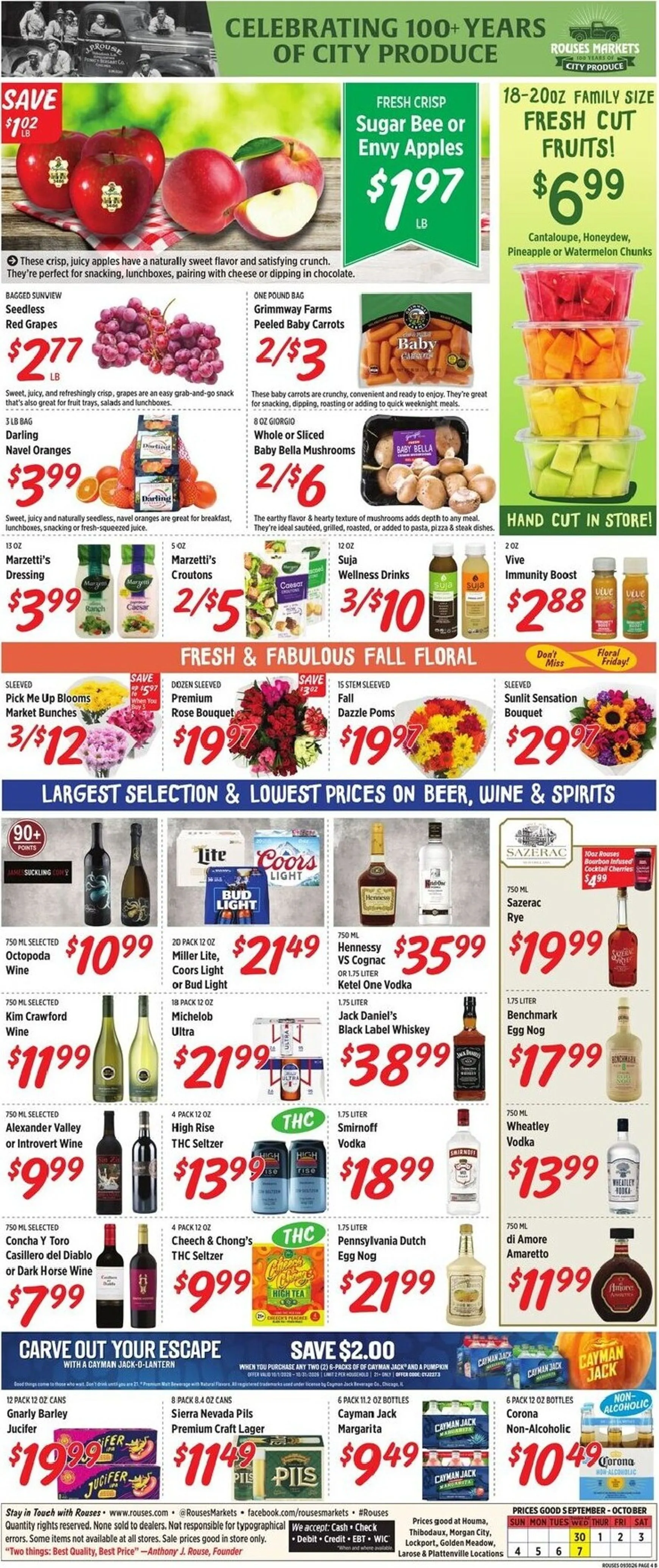 Weekly ad Rouses Markets Tailgating Headquarters from September 30 to October 7 2026 - Page 8