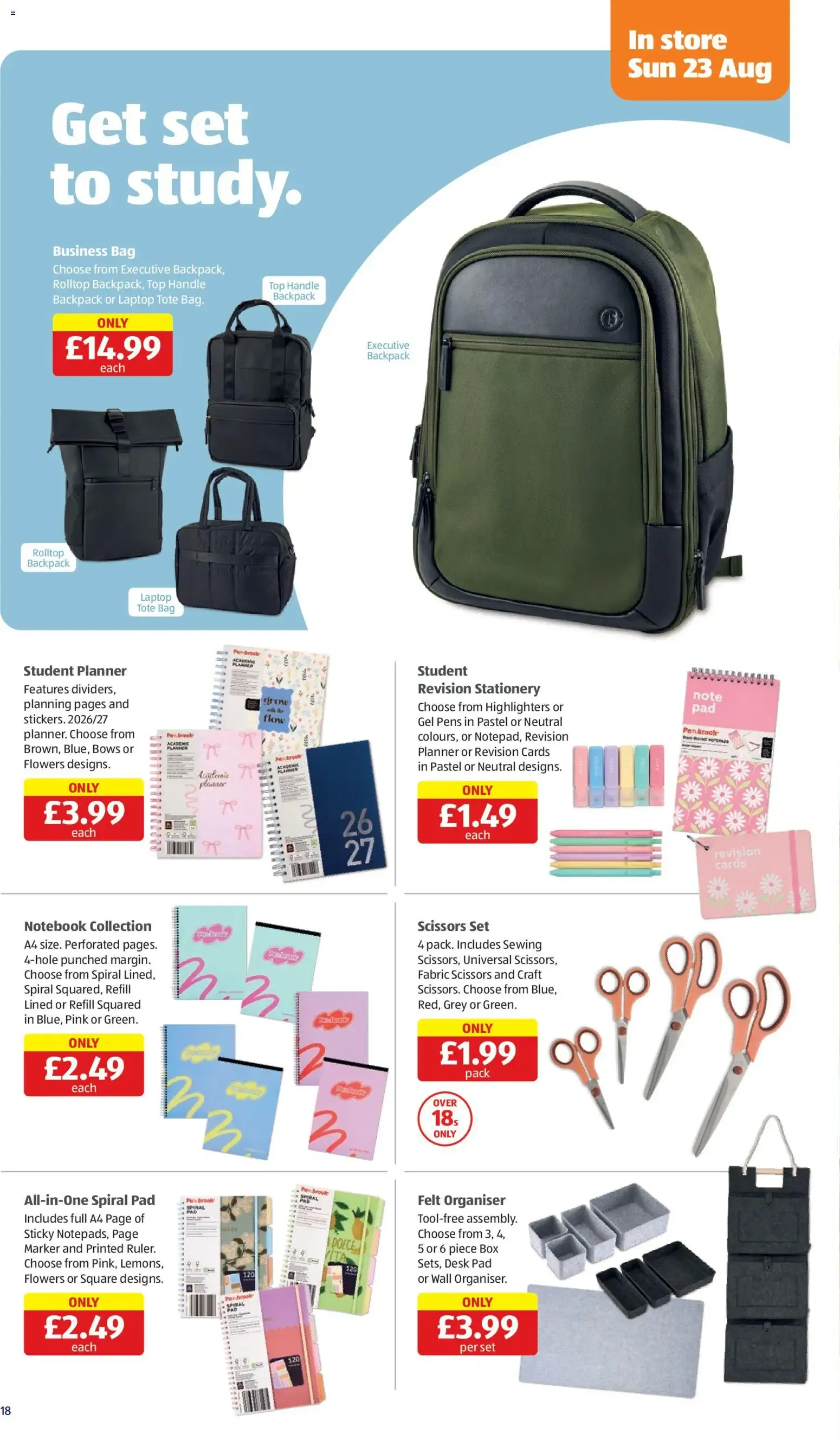 Aldi Specialbuys: Student Shop / Student Event from 20 August to 23 August 2026 - Catalogue Page 18