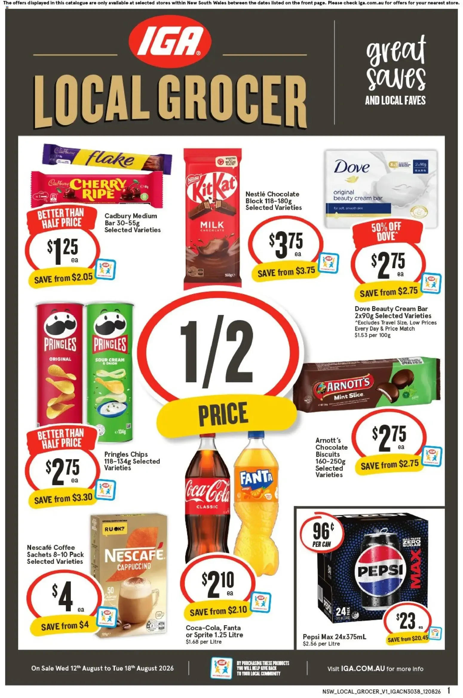 IGA Local Grocer - Great Saves and Local Faves - Catalogue valid from 12 August to 18 August 2026 - page 1
