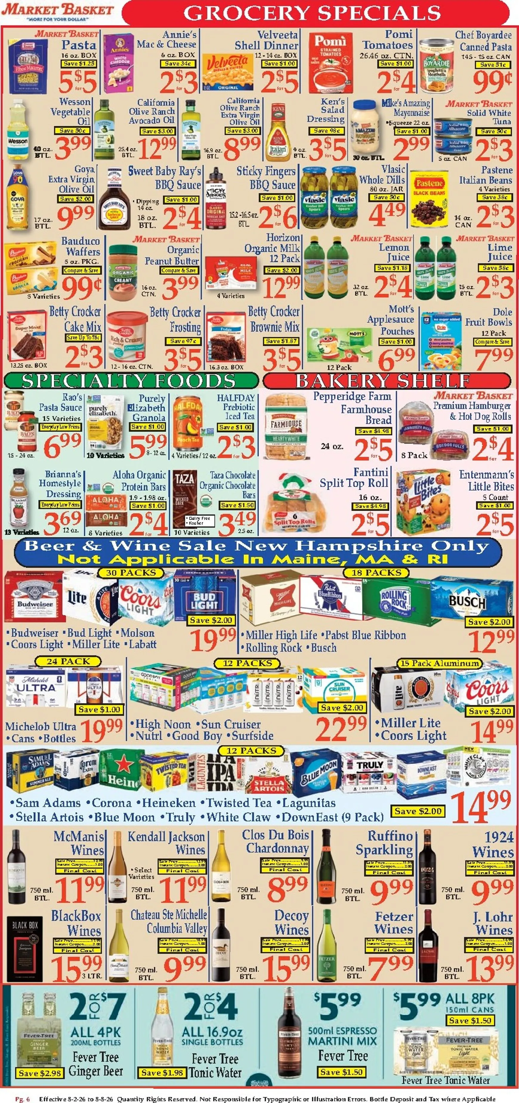 Weekly ad Current Market Basket leaflet valid from Sunday 08/02/2026 to Saturday 08/08/2026 from August 2 to August 8 2026 - Page 6