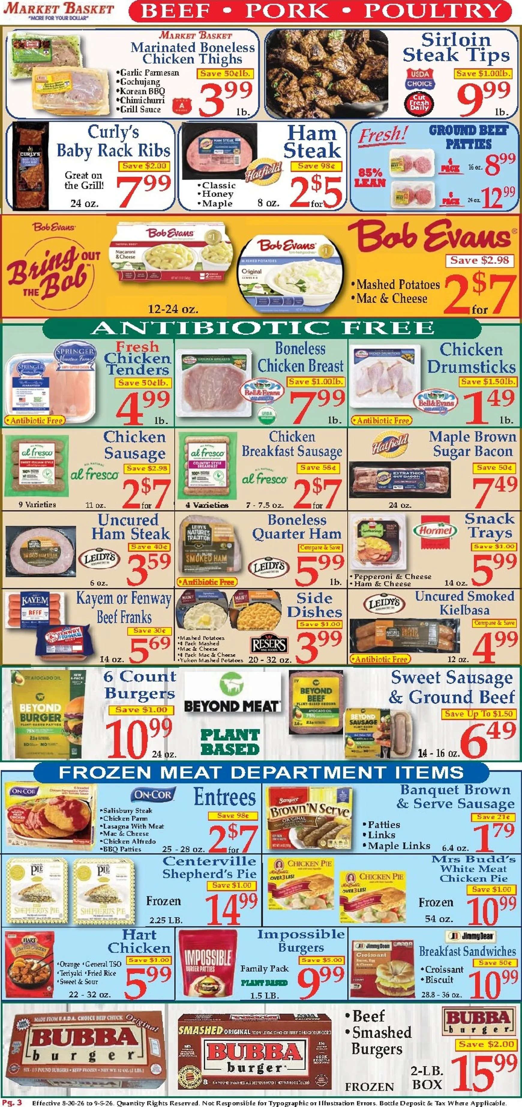 Weekly ad Current Market Basket leaflet valid from Sunday 08/30/2026 to Saturday 09/05/2026 from August 30 to September 5 2026 - Page 3