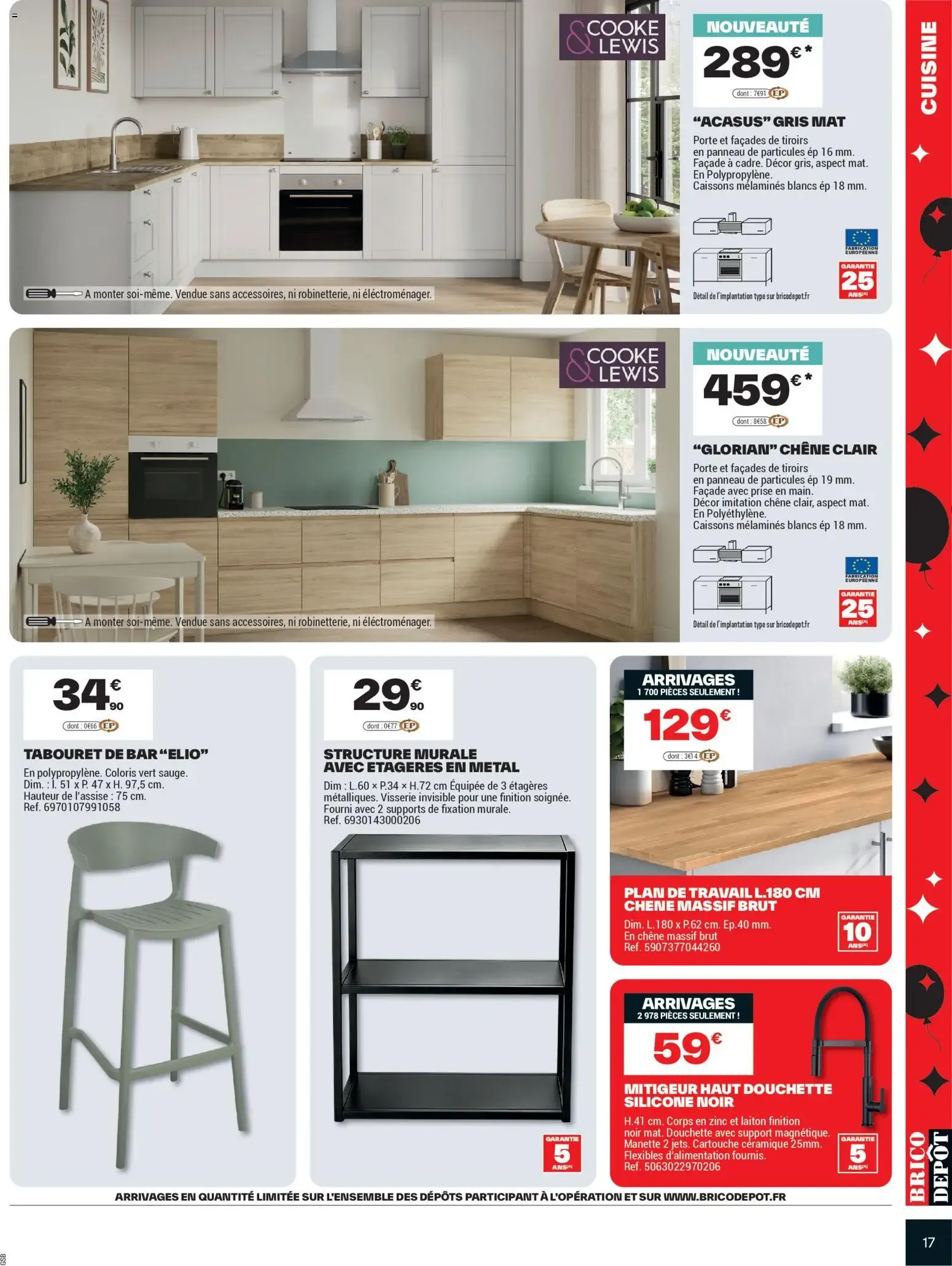 Brico Dépôt - l'anniv à prix dépôt à partir du 16/10/2026 - promo en ligne du 16 octobre au 29 octobre 2026 - Catalogue page 17