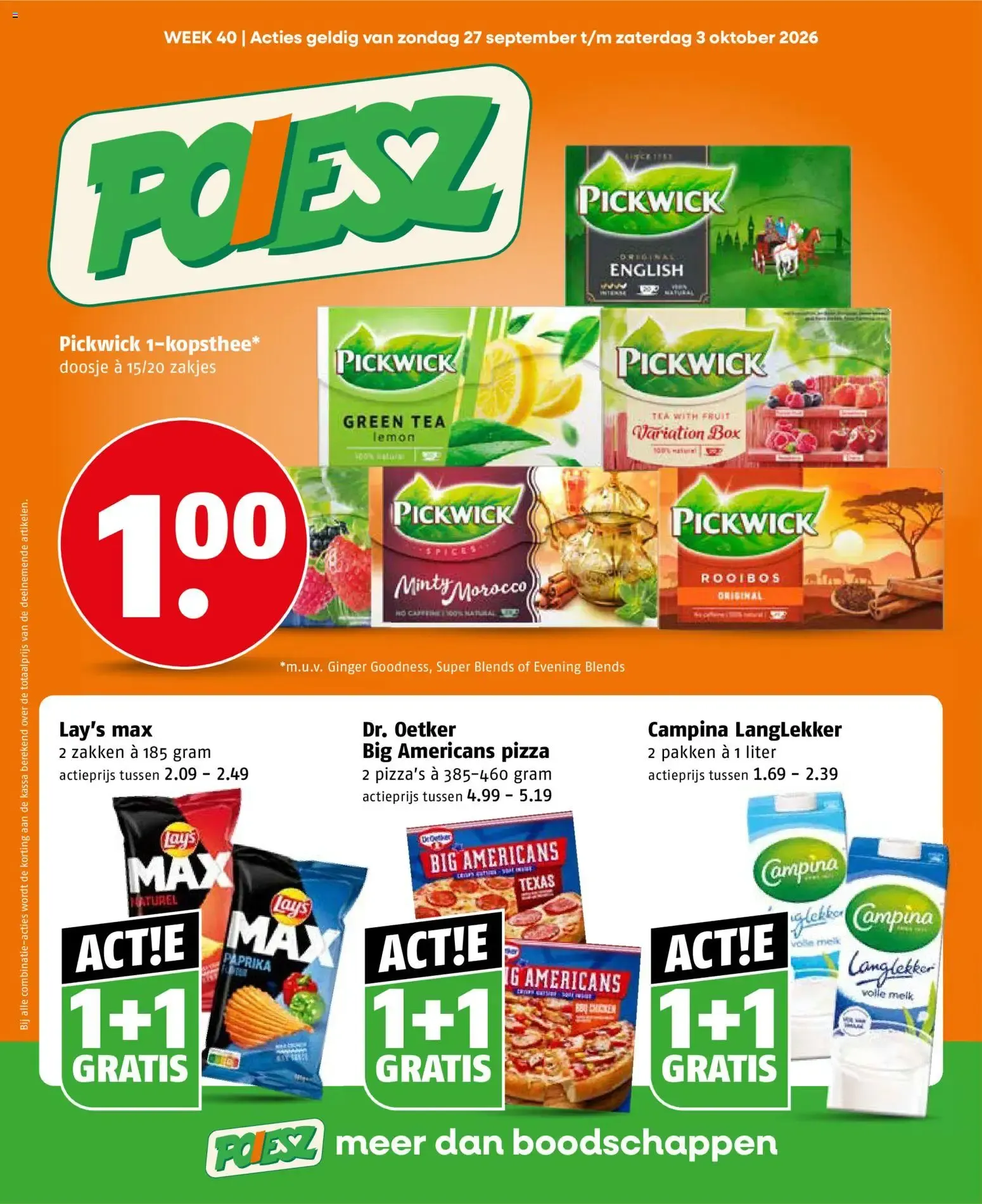 Poiesz folder vanaf 27-09-2026 || NIEUWE van 27 september tot 3 oktober 2026 - Folder pagina 1