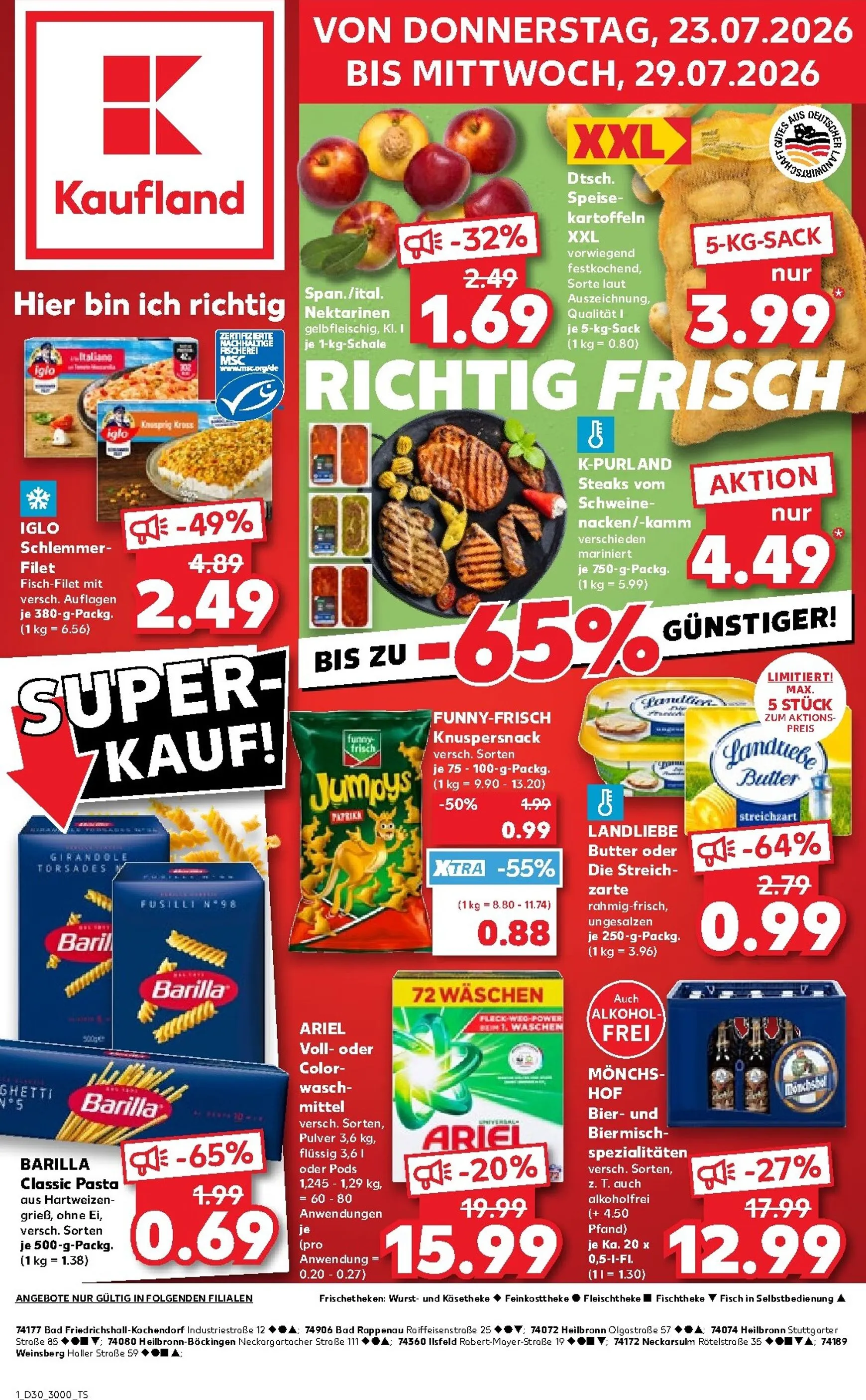 Kaufland Prospekt nächste Woche – von Donnerstag 23.07.2026 bis Mittwoch 29.07.2026