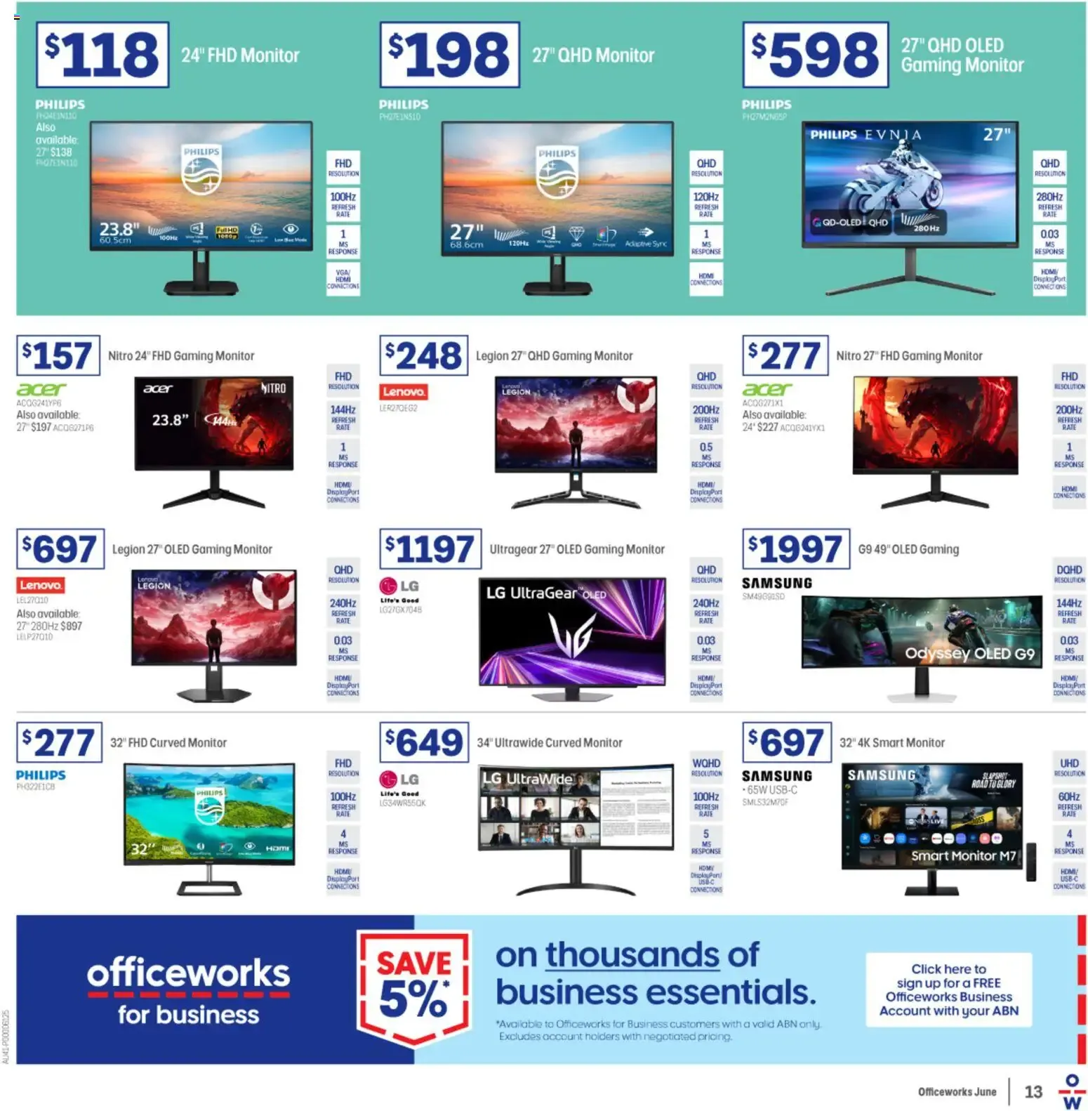 Officeworks catalogue - 28/05/2026 > weekly / monthly specials - Catalogue valid from 28 May to 30 June 2026 - page 13