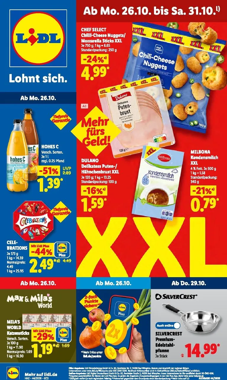 Lidl Prospekt – von Montag 26.10.2026 bis Samstag 31.10.2026 von 26. Oktober bis 31. Oktober 2026 - Prospekt seite 1