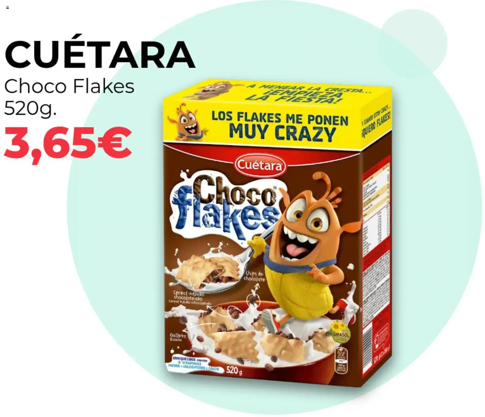 CUÉTARA Choco Flakes 520g.