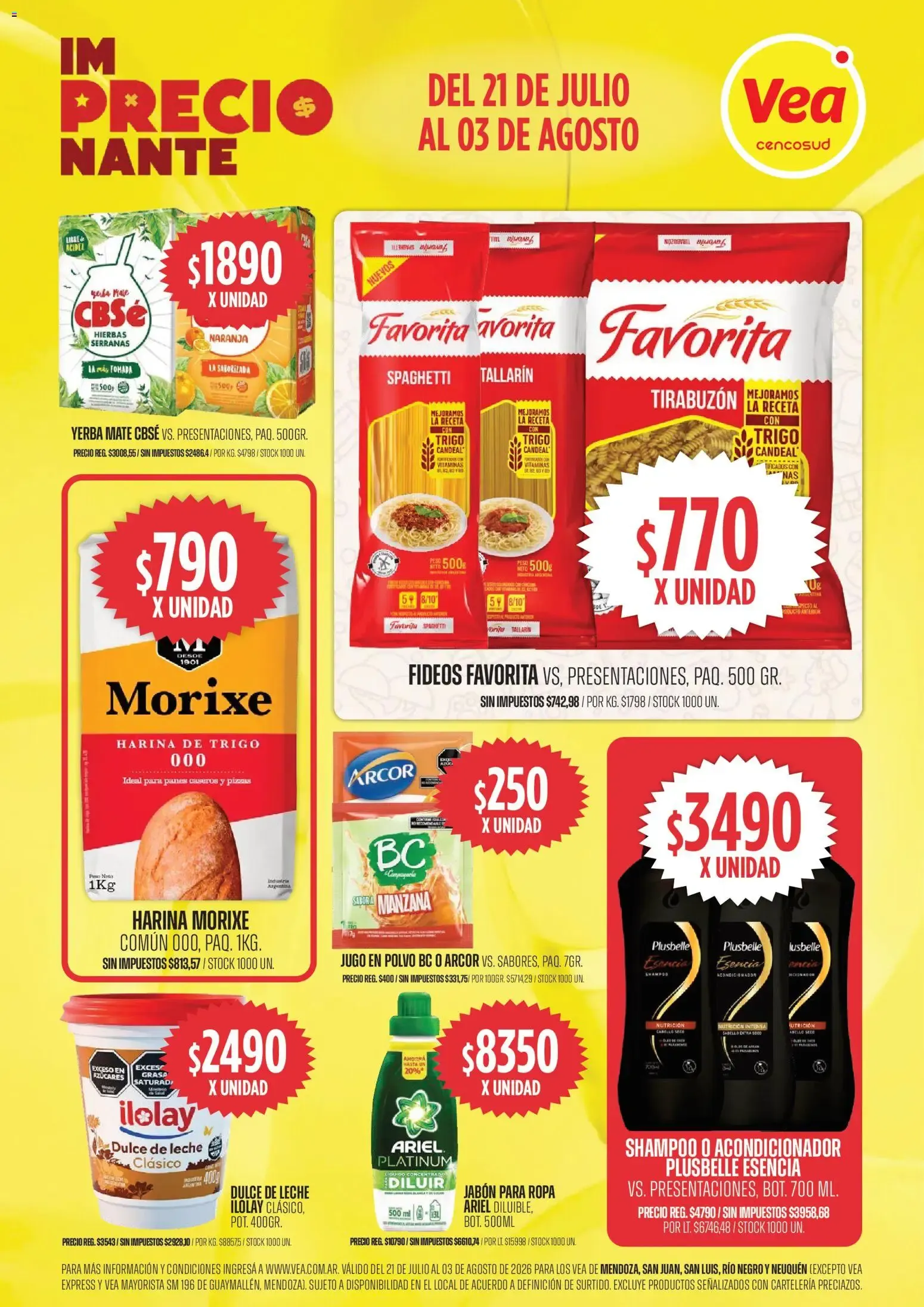 Ofertas de Vea IM PRECIO NANTE 21 de julio al 3 de agosto 2026 - Página 1 del catálogo