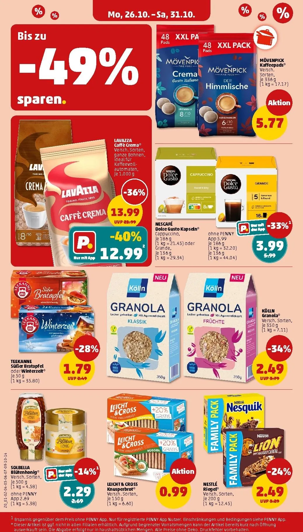 PENNY Prospekt nächste Woche – von Montag 26.10.2026 bis Samstag 31.10.2026 von 26. Oktober bis 31. Oktober 2026 - Prospekt seite 22
