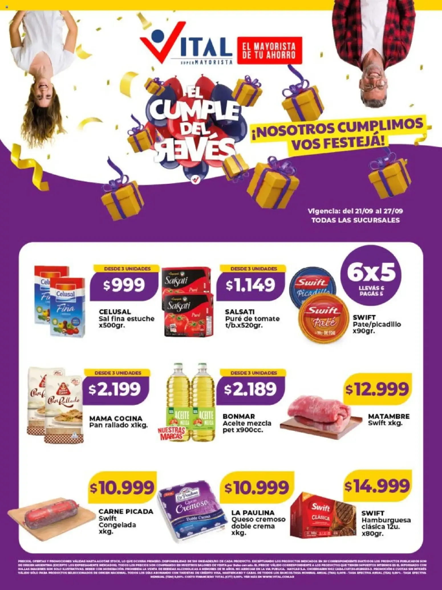 Ofertas de Vital - Especial cumpleaños || del 21/09/2026 - 27/09/2026 || Catálogo 21 de septiembre al 27 de septiembre 2026 - Página 1 del catálogo
