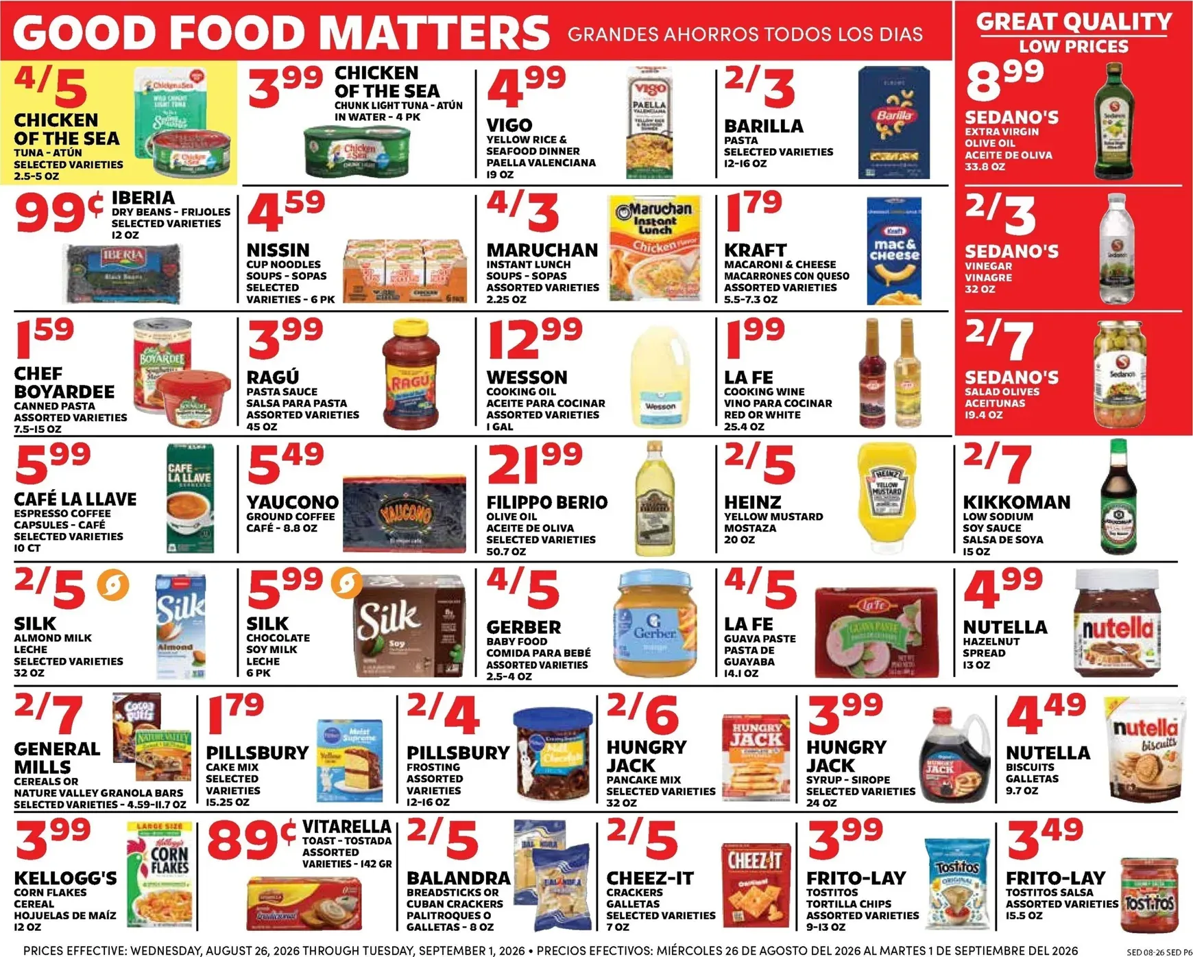 Weekly ad Current Sedano's leaflet valid from Wednesday 08/26/2026 to Tuesday 09/01/2026 from August 26 to September 1 2026 - Page 6
