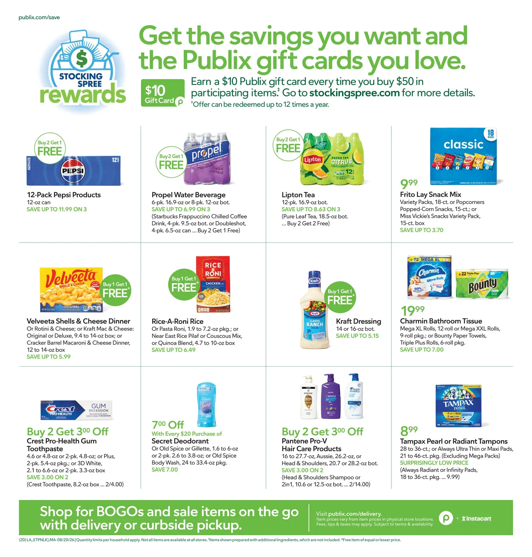 Weekly promotion Current Publix leaflet valid from Thursday 08/20/2026 to Wednesday 08/26/2026 spanning from August 20 to August 26 2026 - Page 20 for Catalogue 365