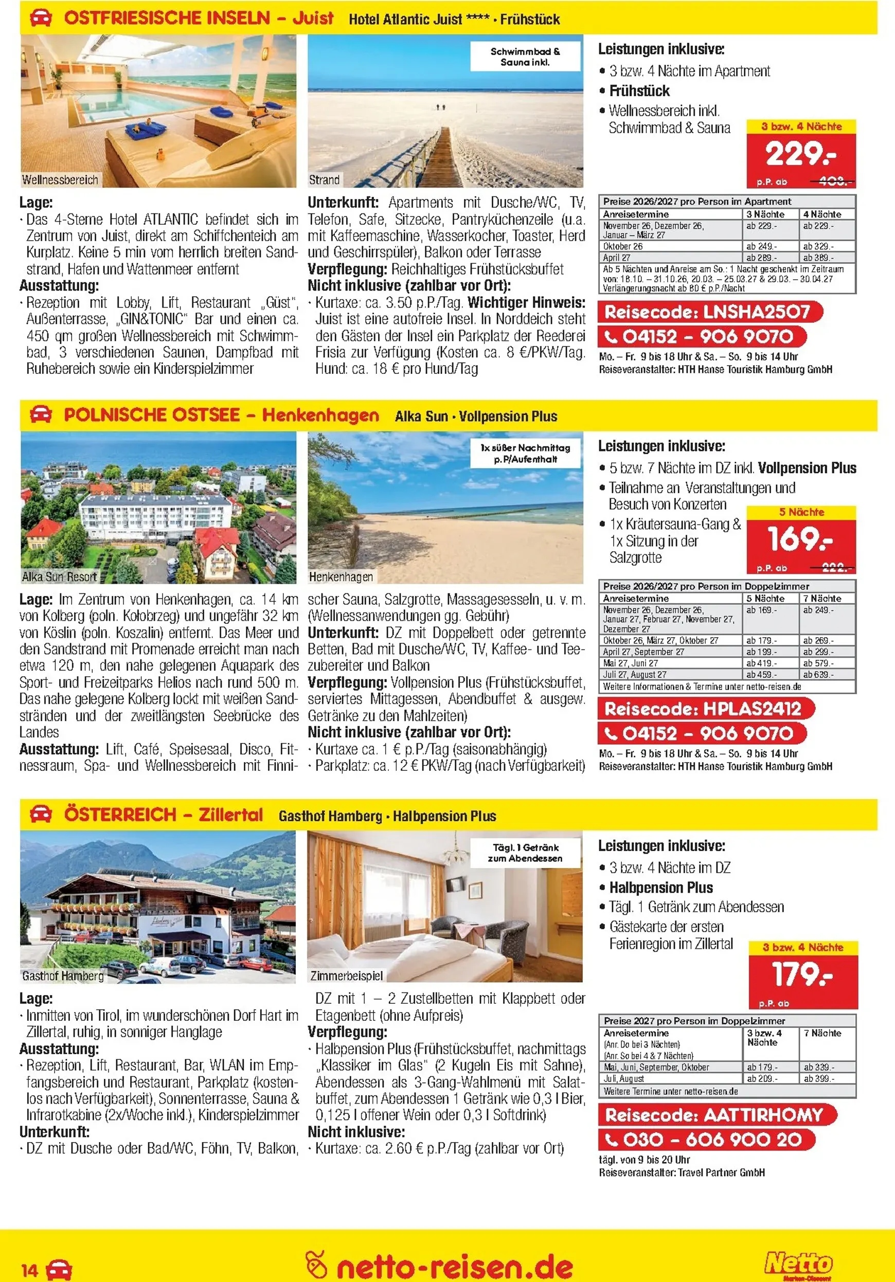 Netto Marken Discount - Reisen Prospekt – von Donnerstag 01.10.2026 bis Samstag 31.10.2026 von 1. Oktober bis 31. Oktober 2026 - Prospekt seite 14