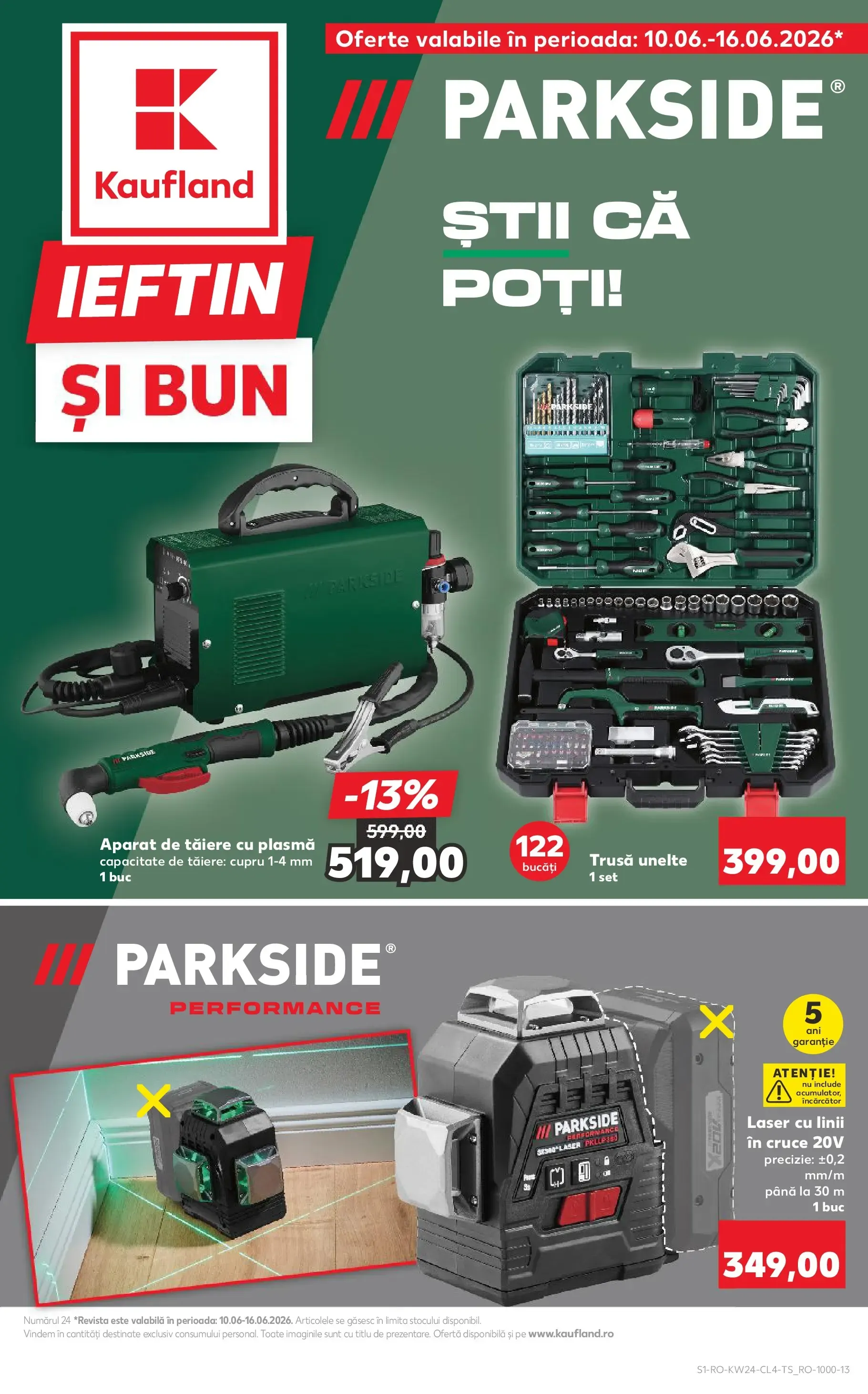 Catalog Kaufland Catálogo: Ofertas de herramientas Parkside de la 10 iunie până la 16 iunie 2026 - Revista Pagina 1