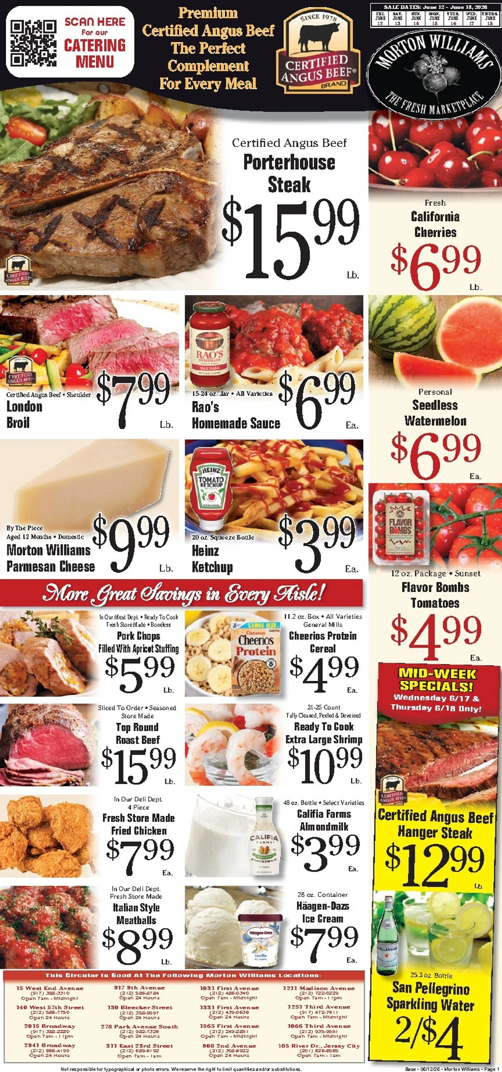 Weekly ad Current Morton Williams - Manhattan / Jersey City leaflet valid from Friday 06/12/2026 to Thursday 06/18/2026 from June 12 to June 18 2026 - Page 1