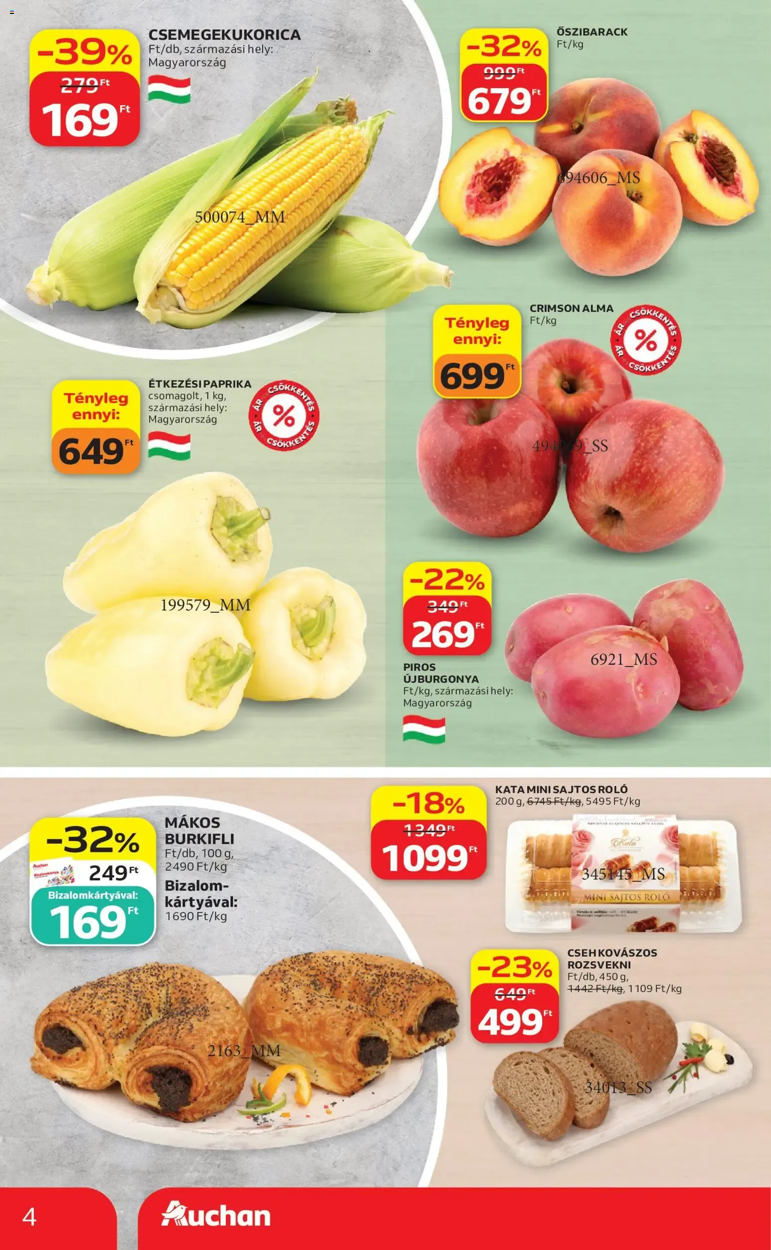 Katalógus Auchan Szupermarket akciós újság - 2026.07.23. -tól/töl > akció, lapozható szórólap 🛍️ július 23.-tól július 29.-ig 2026. - Oldal 4