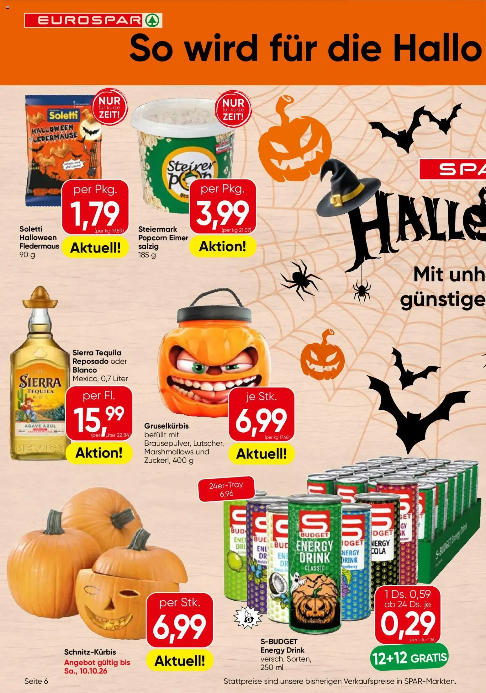 Eurospar Flugblatt von 08.10.2026 - Aktuelle Angebote von 8. Oktober bis 21. Oktober 2026 - Flugblätt seite  6