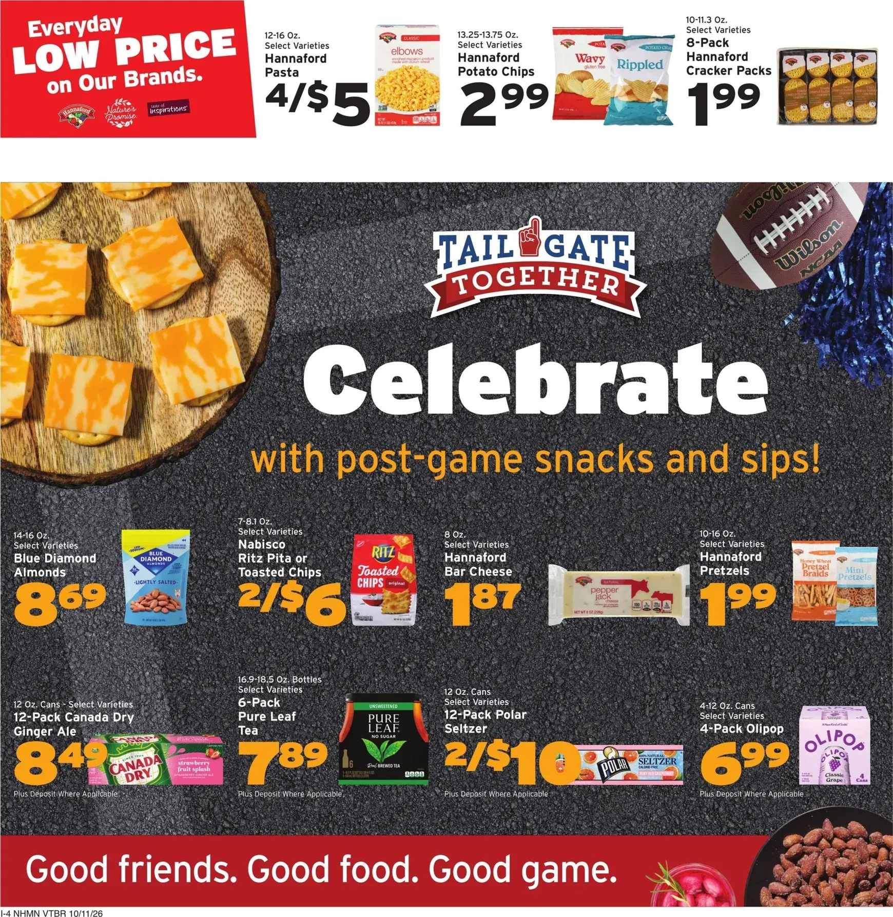 Weekly promotion Current Hannaford leaflet valid from Sunday 10/11/2026 to Saturday 10/17/2026 spanning from October 11 to October 17 2026 - Page 12 for Catalogue 365