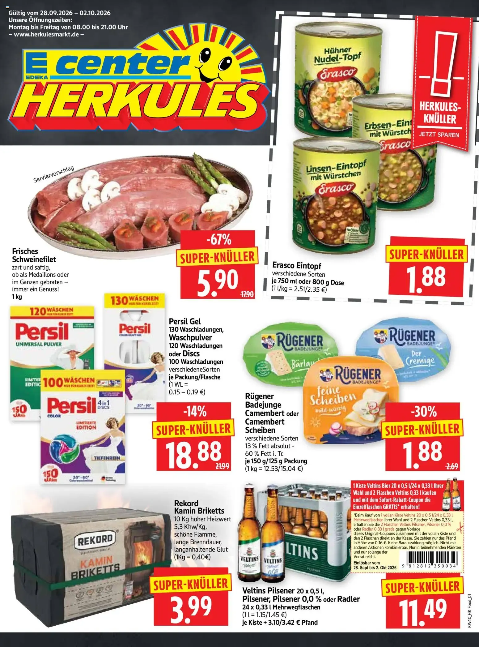 HERKULES Prospekt (ab 28.09.2026) zum Blättern von 28. September bis 2. Oktober 2026 - Prospekt seite 1
