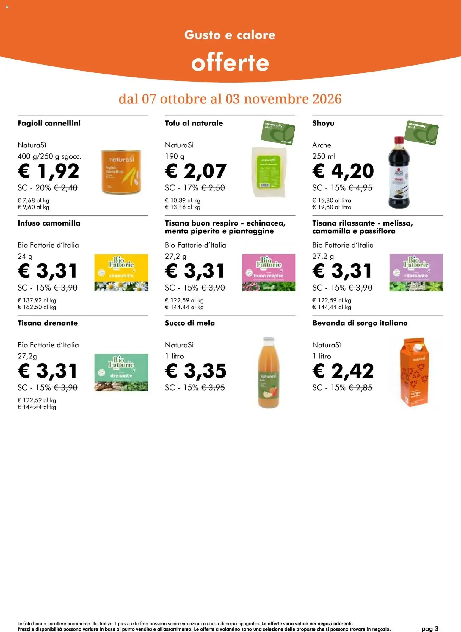 Nuovo Natura Sì volantino dal 07/10/2026 > offerte anteprima 🛍️ da 7 ottobre a 3 novembre di 2026 - Pagina del volantino 3