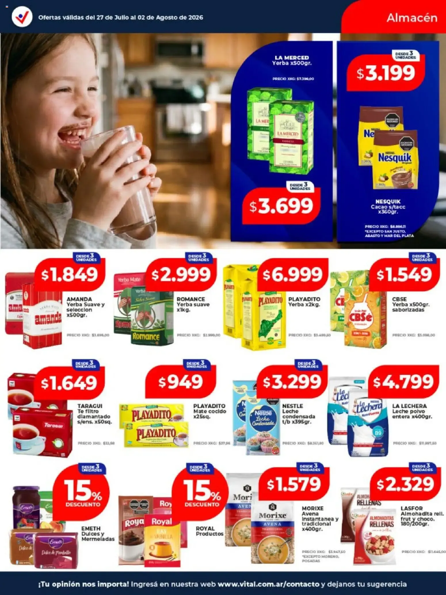 Ofertas de Vital Supermayorista - El Mayorista de Tu Ahorro 27 de julio al 2 de agosto 2026 - Página 16 del catálogo