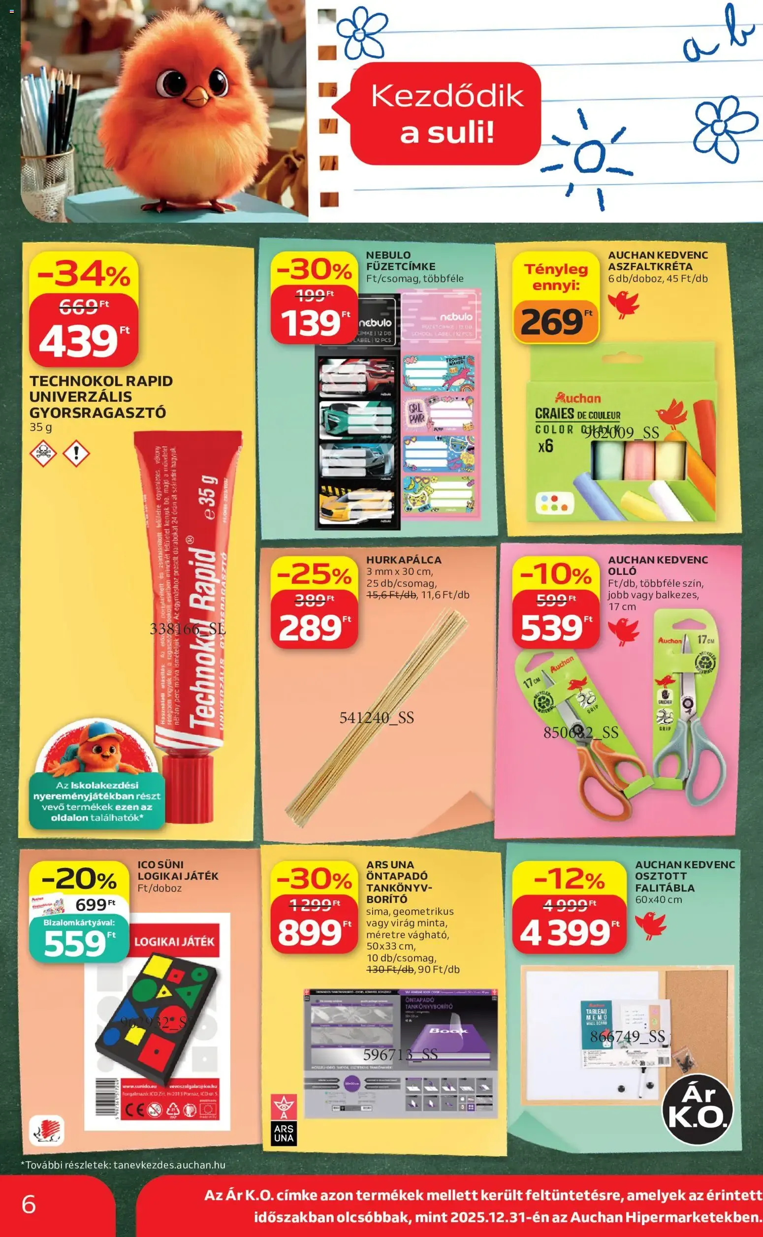Katalógus Auchan Iskolakezdés ajánlatok - 2026.07.30. -tól/töl > akció, lapozható szórólap 🛍️ július 30.-tól augusztus 5.-ig 2026. - Oldal 6