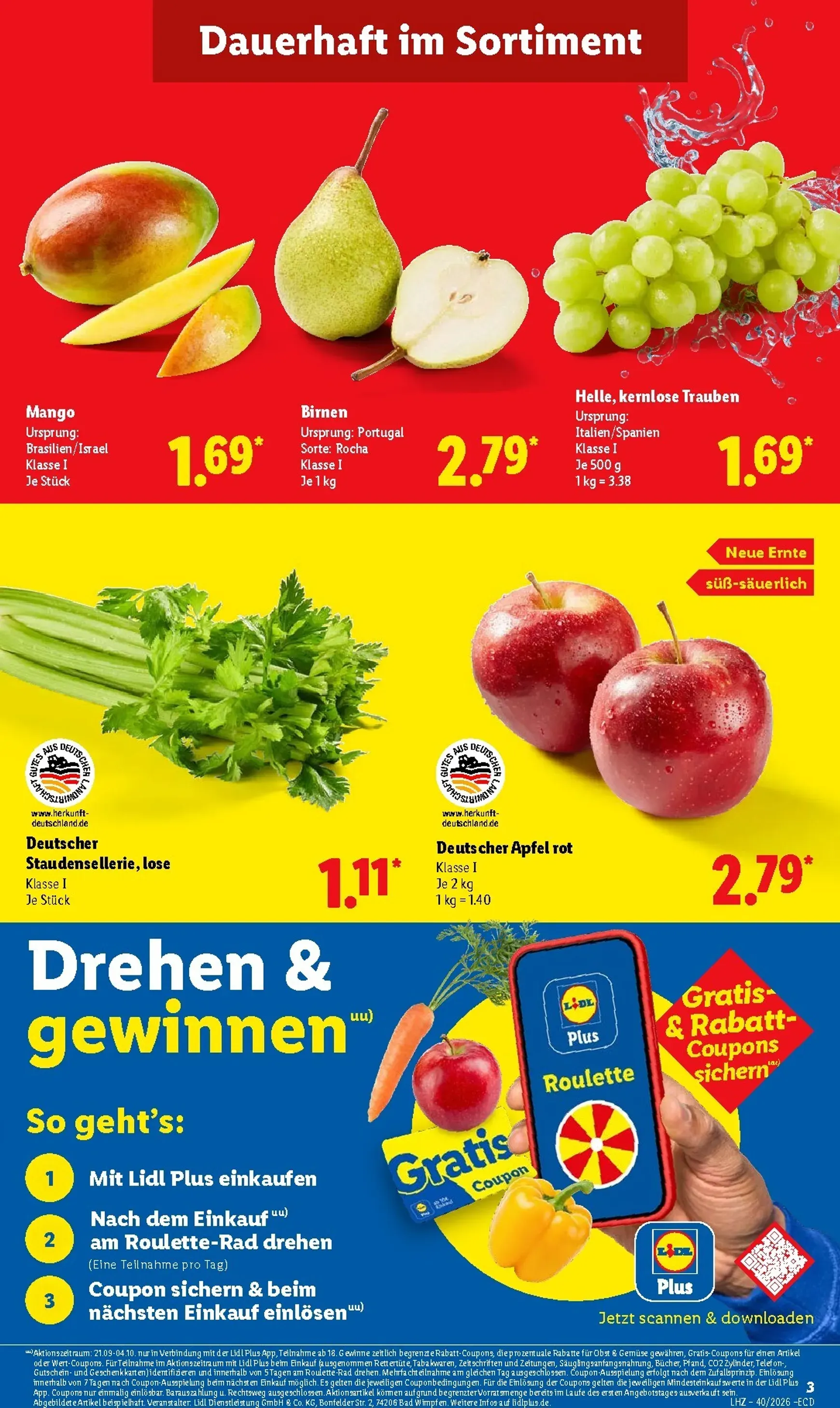 Lidl Prospekt nächste Woche – von Montag 28.09.2026 bis Freitag 02.10.2026 von 28. September bis 2. Oktober 2026 - Prospekt seite 3