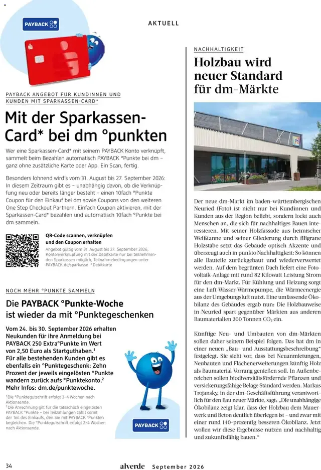 dm Magazin alverde von 1. September bis 30. September 2026 - Prospekt seite 34