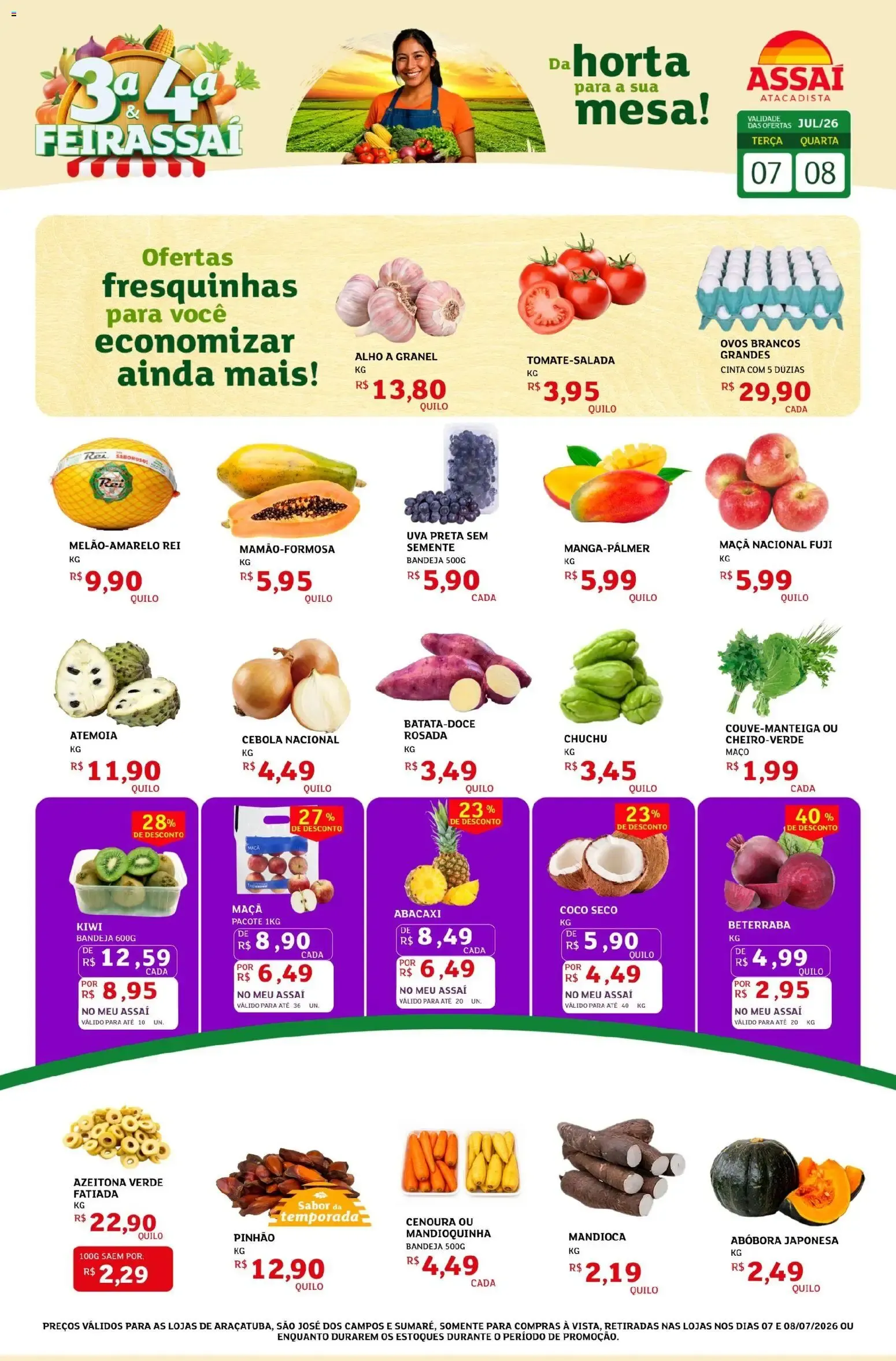 Encarte de Assaí Atacadista - 3ª e 4ª Feirassai 7 de julho até 8 de julho 2026 - Pagina 1