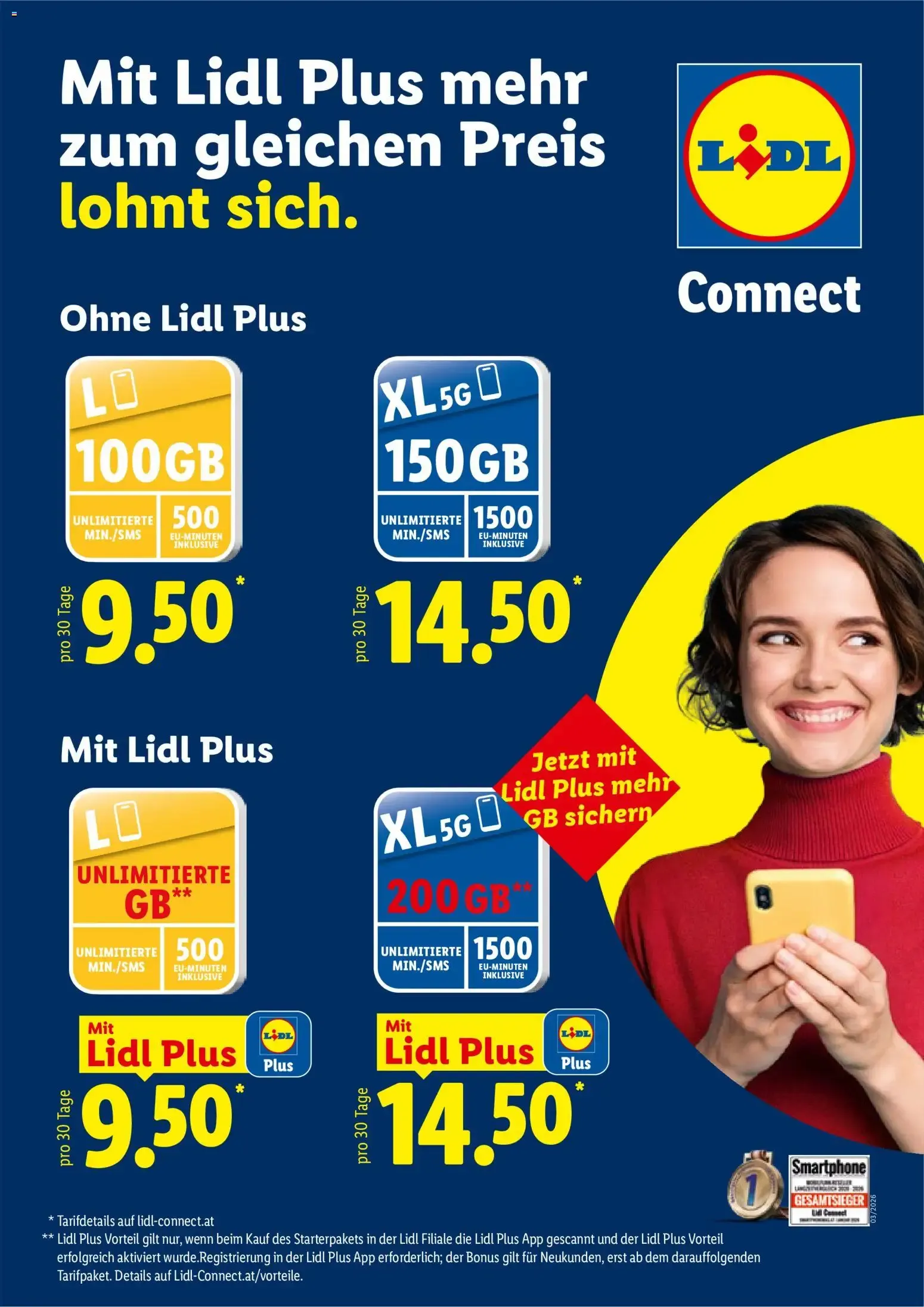 Lidl Connect: Mit Lidl Plus mehr zum gleichen Preis lohnt sich. von 5. Mai bis 1. Juli 2026 - Flugblätt seite  1