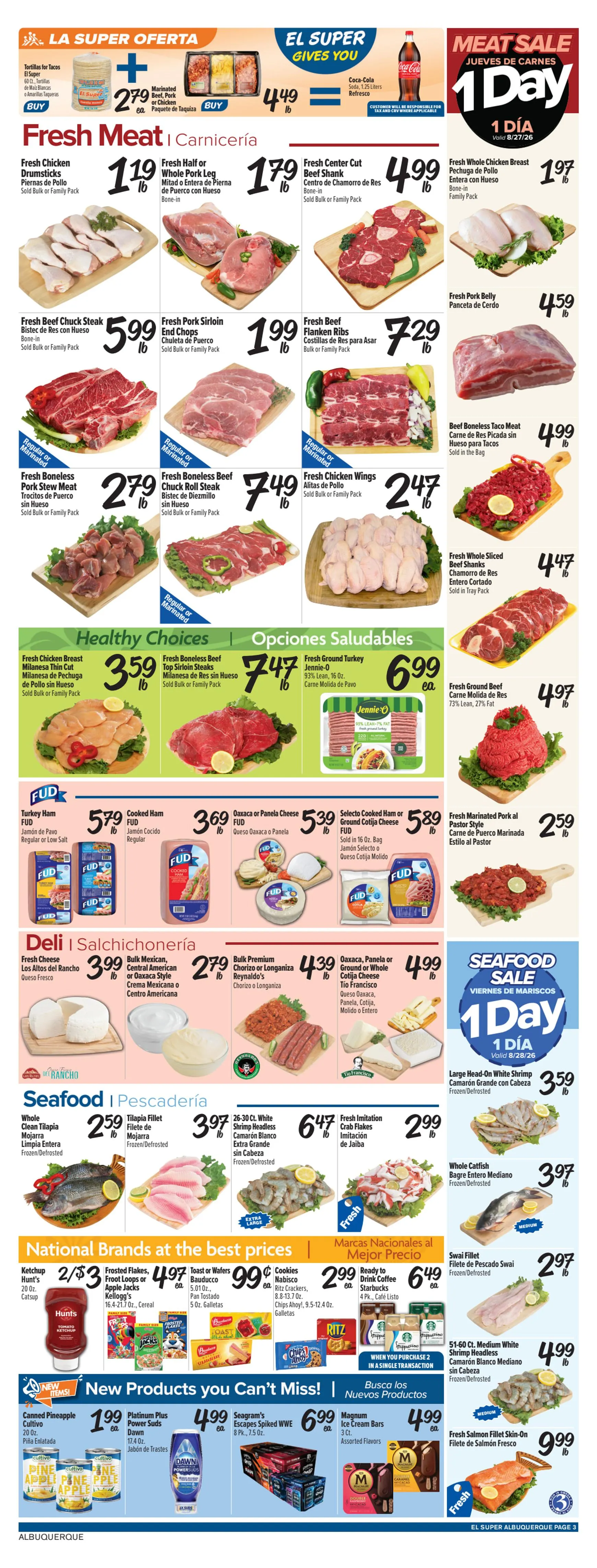 Weekly ad Current El Super leaflet valid from Wednesday 08/26/2026 to Tuesday 09/01/2026 from August 26 to September 1 2026 - Page 3