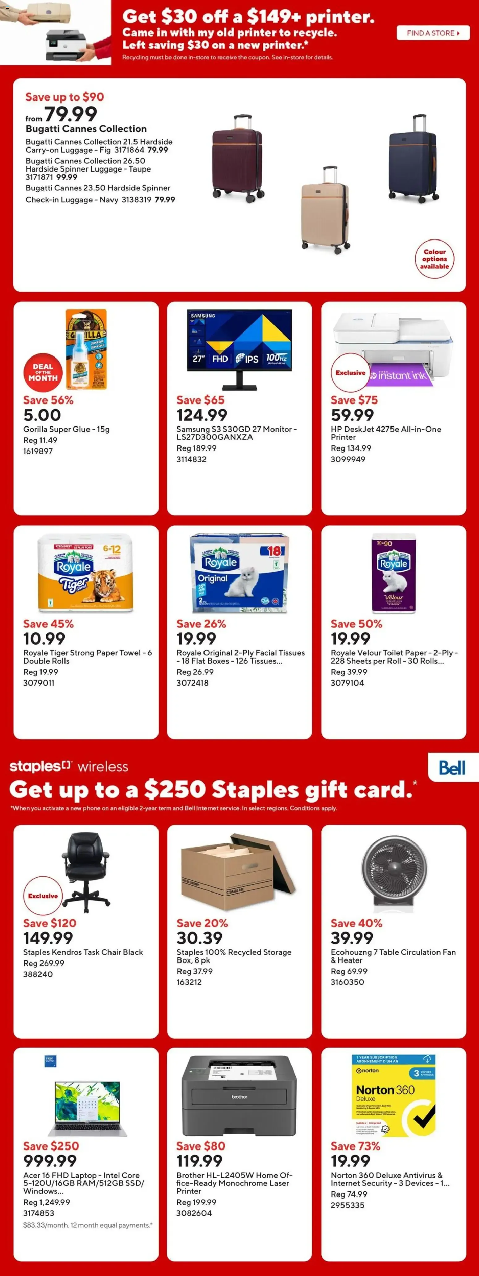 Staples Semi-annual Big Chair + Desk Event from October 16 to October 29 2026 - flyer page 2