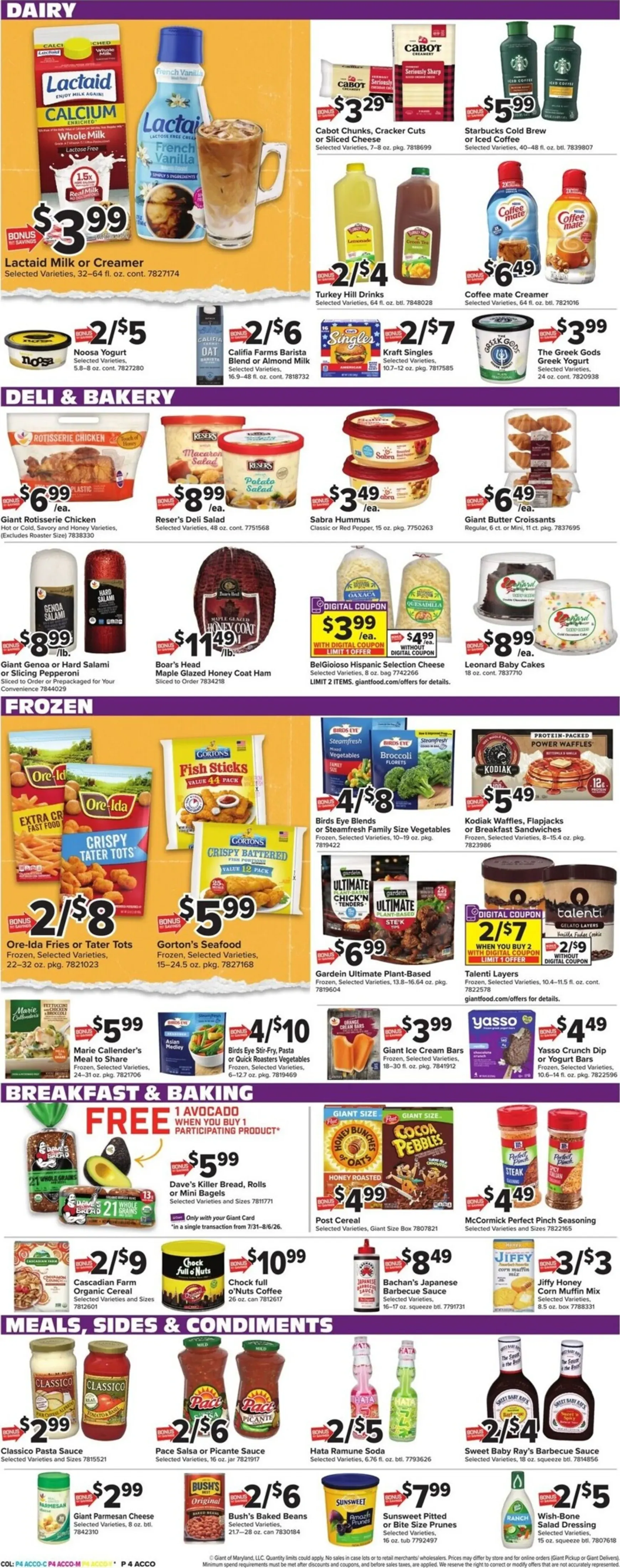 Weekly ad Giant Sizzlin' Savings from July 31 to August 6 2026 - Page 6