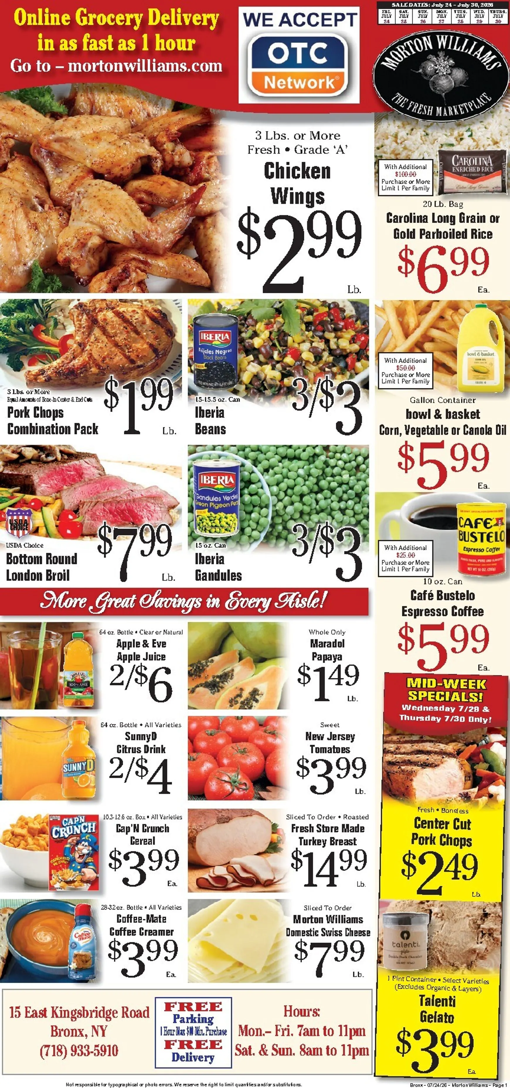 Weekly ad Current Morton Williams - Bronx leaflet valid from Friday 07/24/2026 to Thursday 07/30/2026 from July 24 to July 30 2026 - Page 1