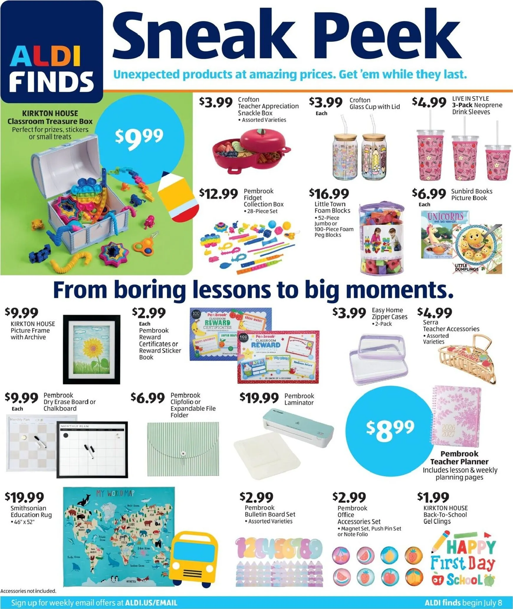 Weekly ad ALDI - Sneak Peek flyer for next week from Wednesday 07/08/2026 to Tuesday 07/14/2026 from July 8 to July 14 2026 - Page 1