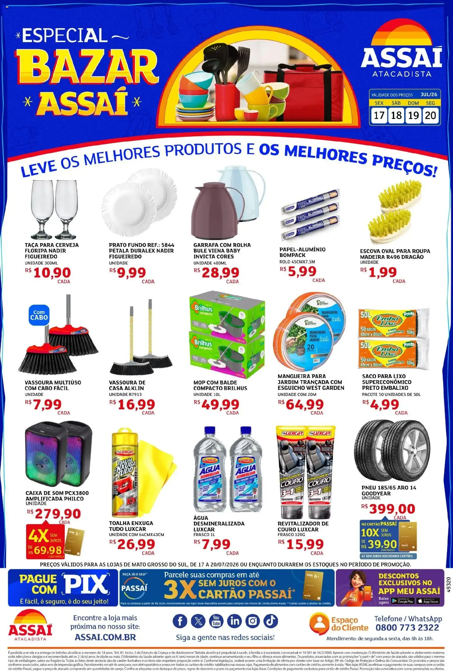Encarte de Especial Bazar Assaí - Assaí Atacadista 17 de julho até 20 de julho 2026 - Pagina 1