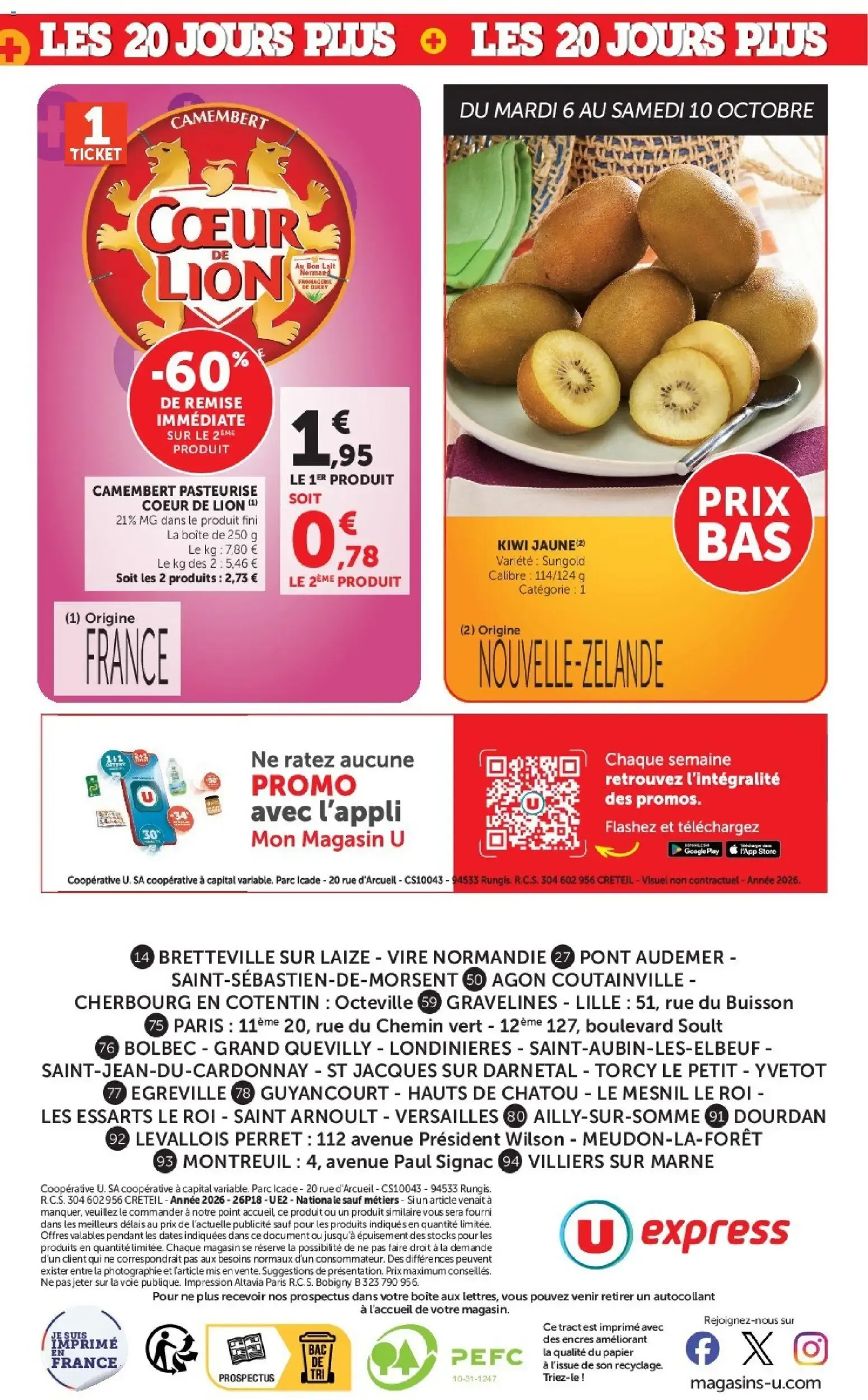 U Express catalogue à partir du 06/10/2026 - promo en ligne du 6 octobre au 18 octobre 2026 - Catalogue page 20