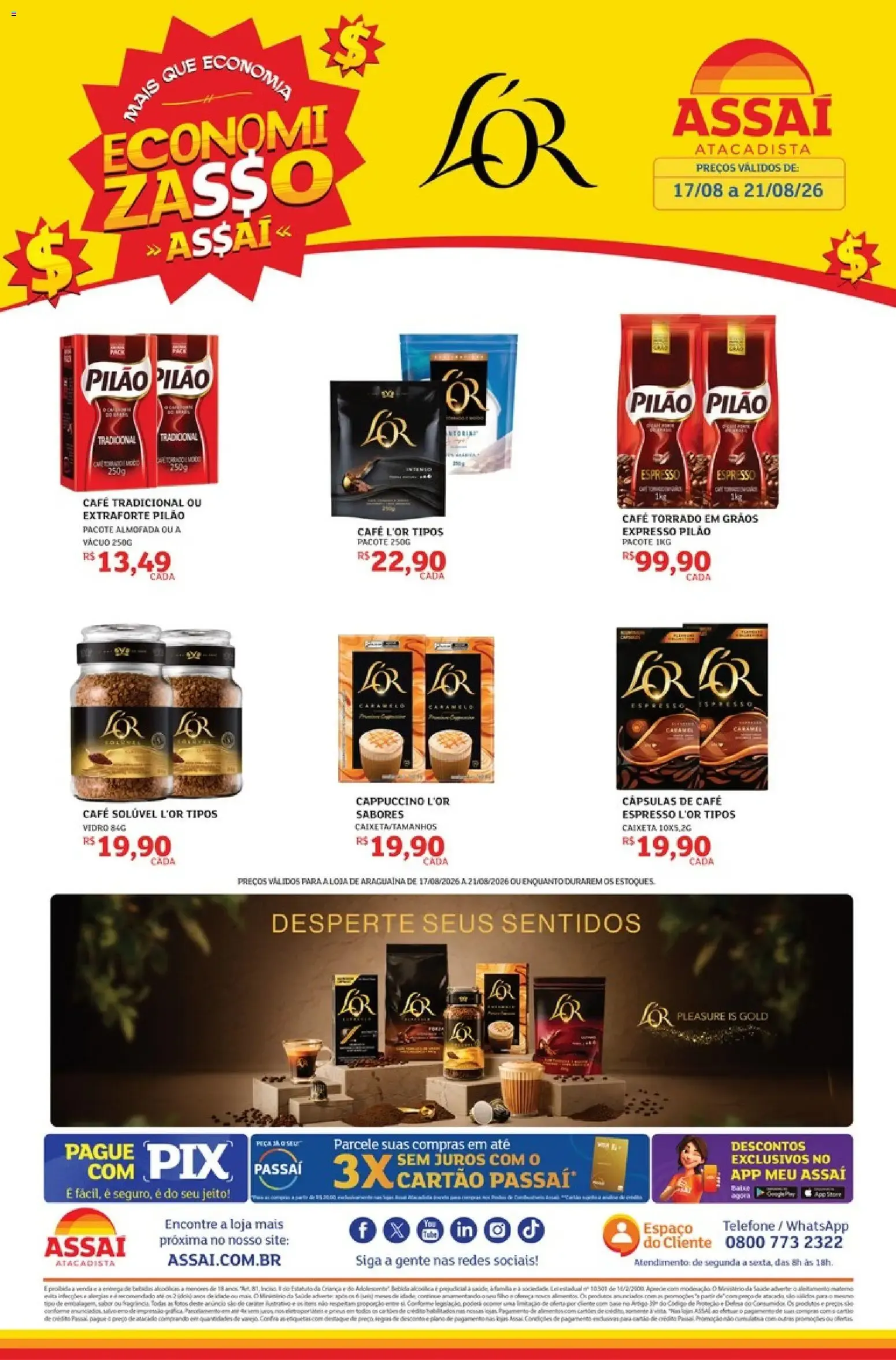 Encarte de Assaí Atacadista ofertas - TO de 17/08/2026 | Promoções Online 17 de agosto até 21 de agosto 2026 - Pagina 1